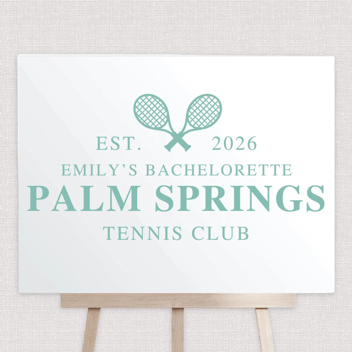 Tennis Club Acrylic Bachelorette Sign