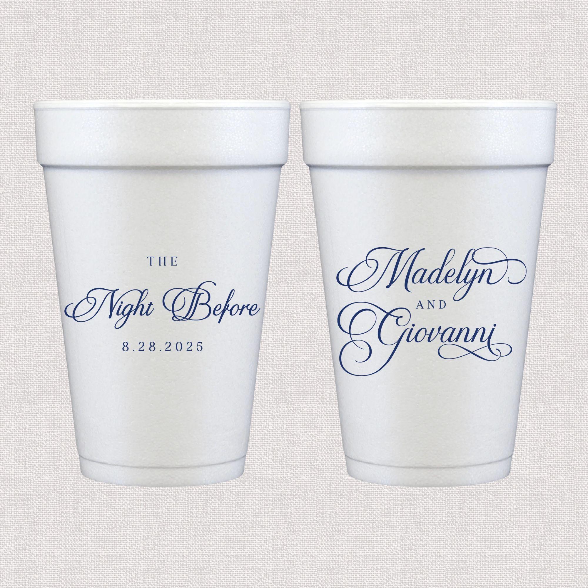 Elegant Night Before Foam Rehearsal Dinner Cups