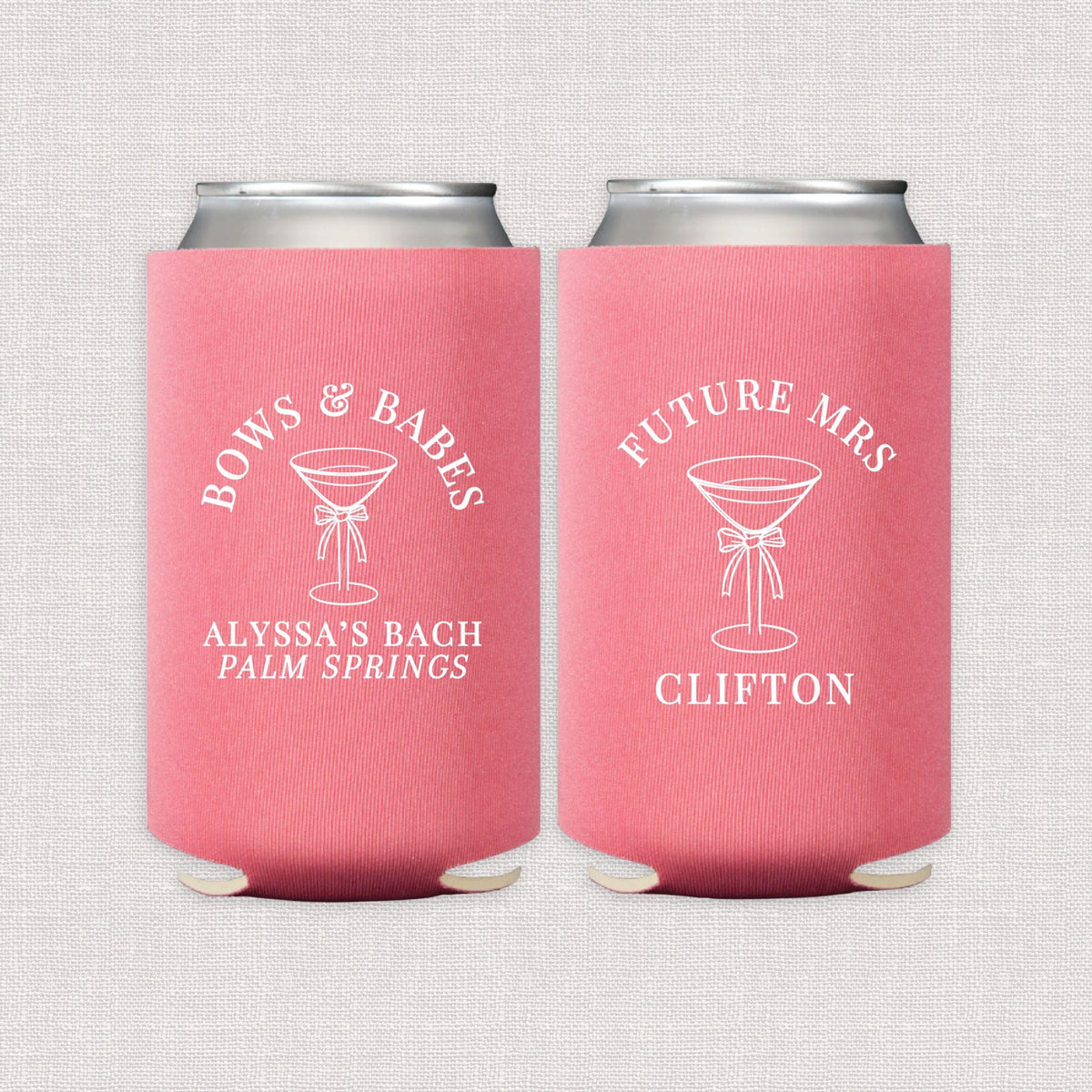 Bows And Babes Bachelorette Can Cooler