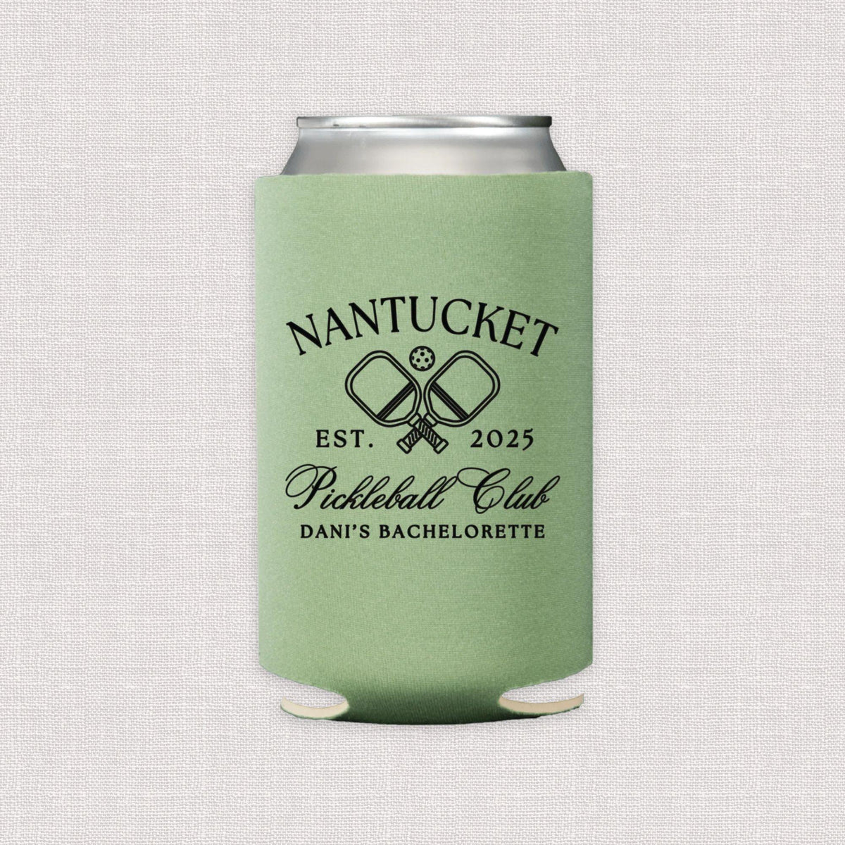 Pickleball Club Personalized Bachelorette Can Cooler