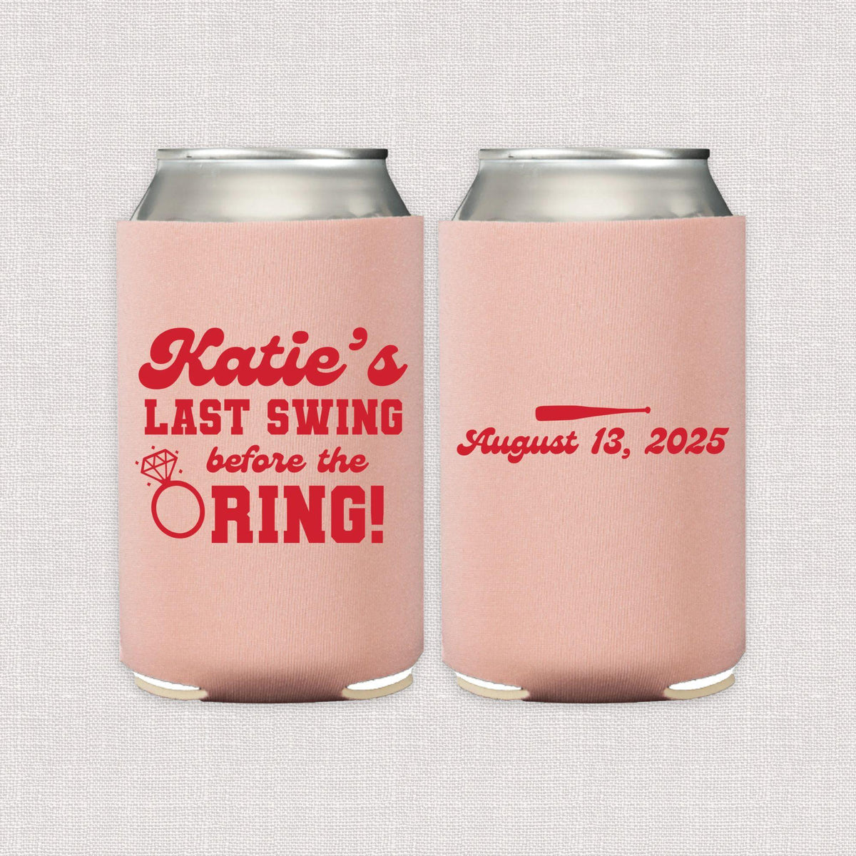 Last Swing Before The Ring Bachelorette Can Coolers