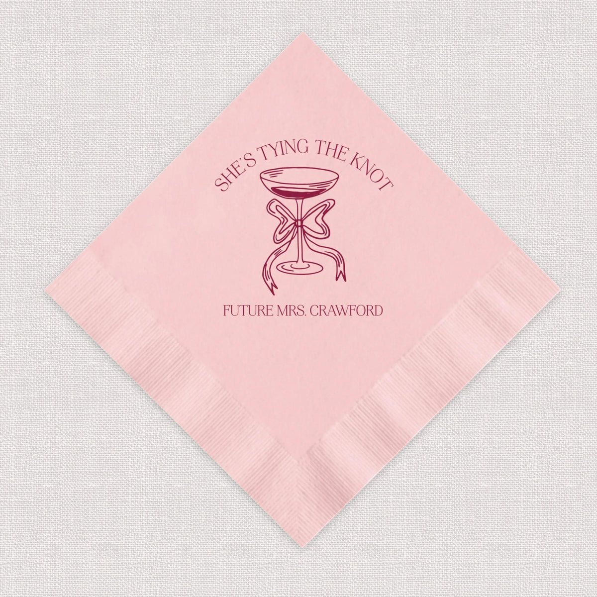 She's Tying The Knot Personalized Bridal Shower Napkins