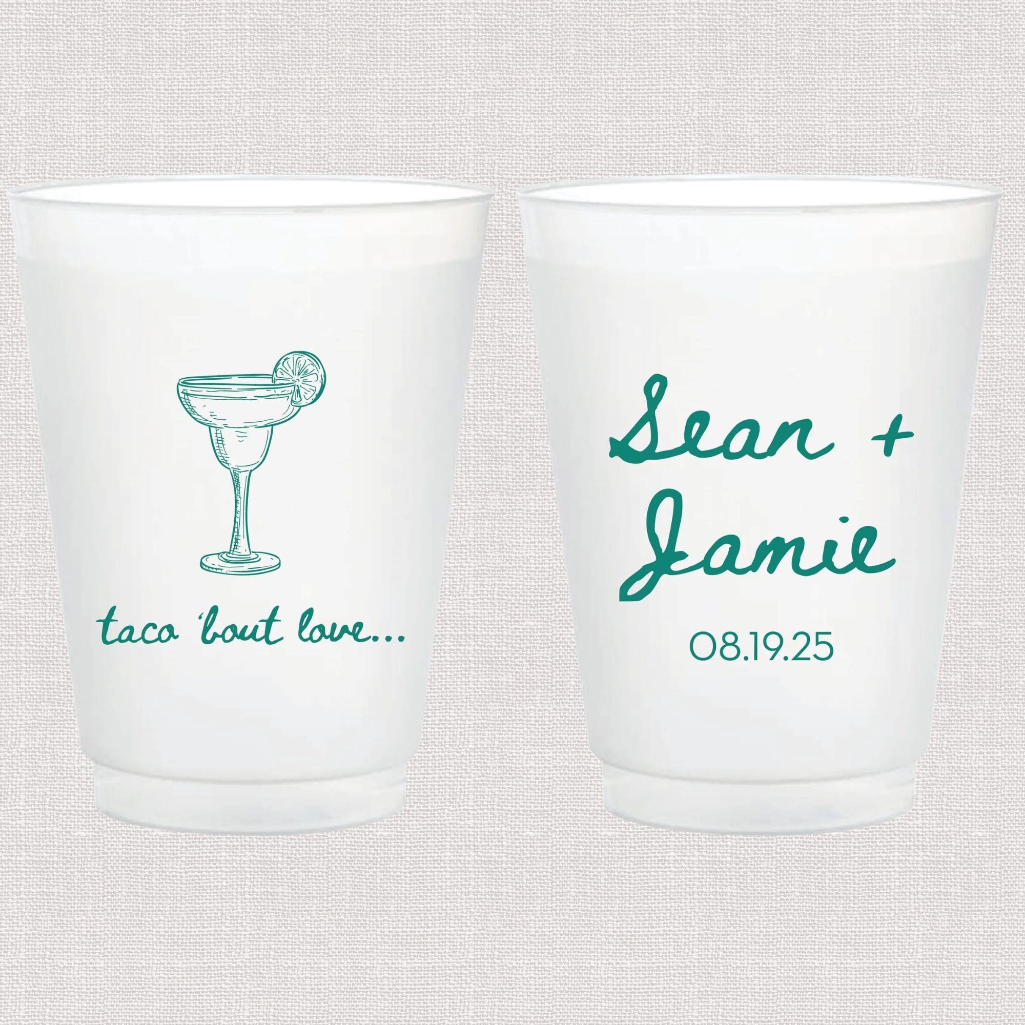 Taco ’Bout Love Frosted Wedding Cups