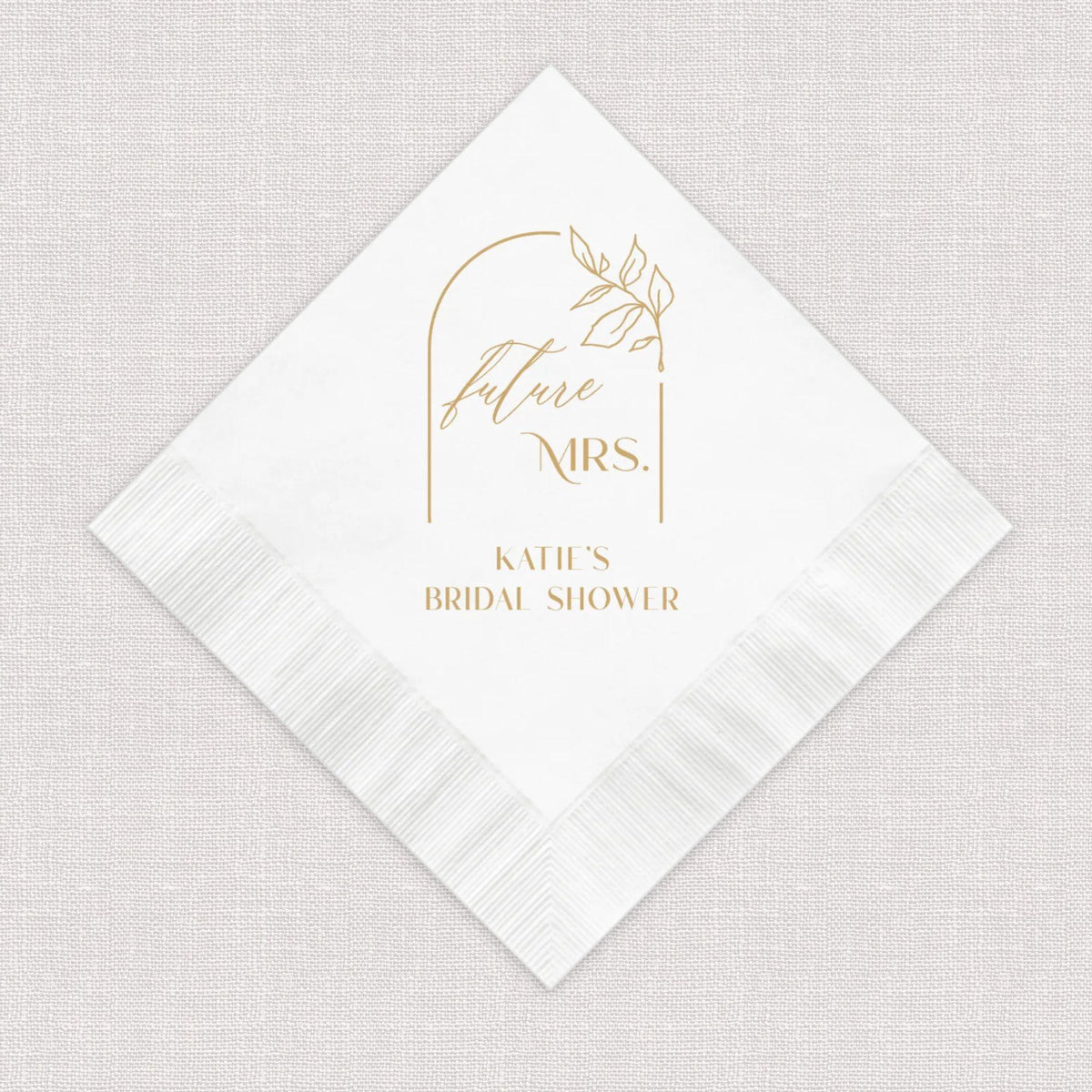 Floral Arch Future Mrs Bridal Shower Napkins