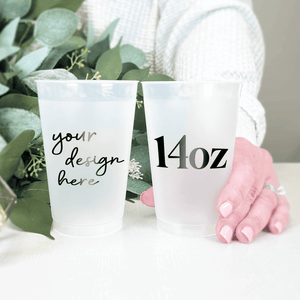 14oz Custom Frosted Shatterproof Cups