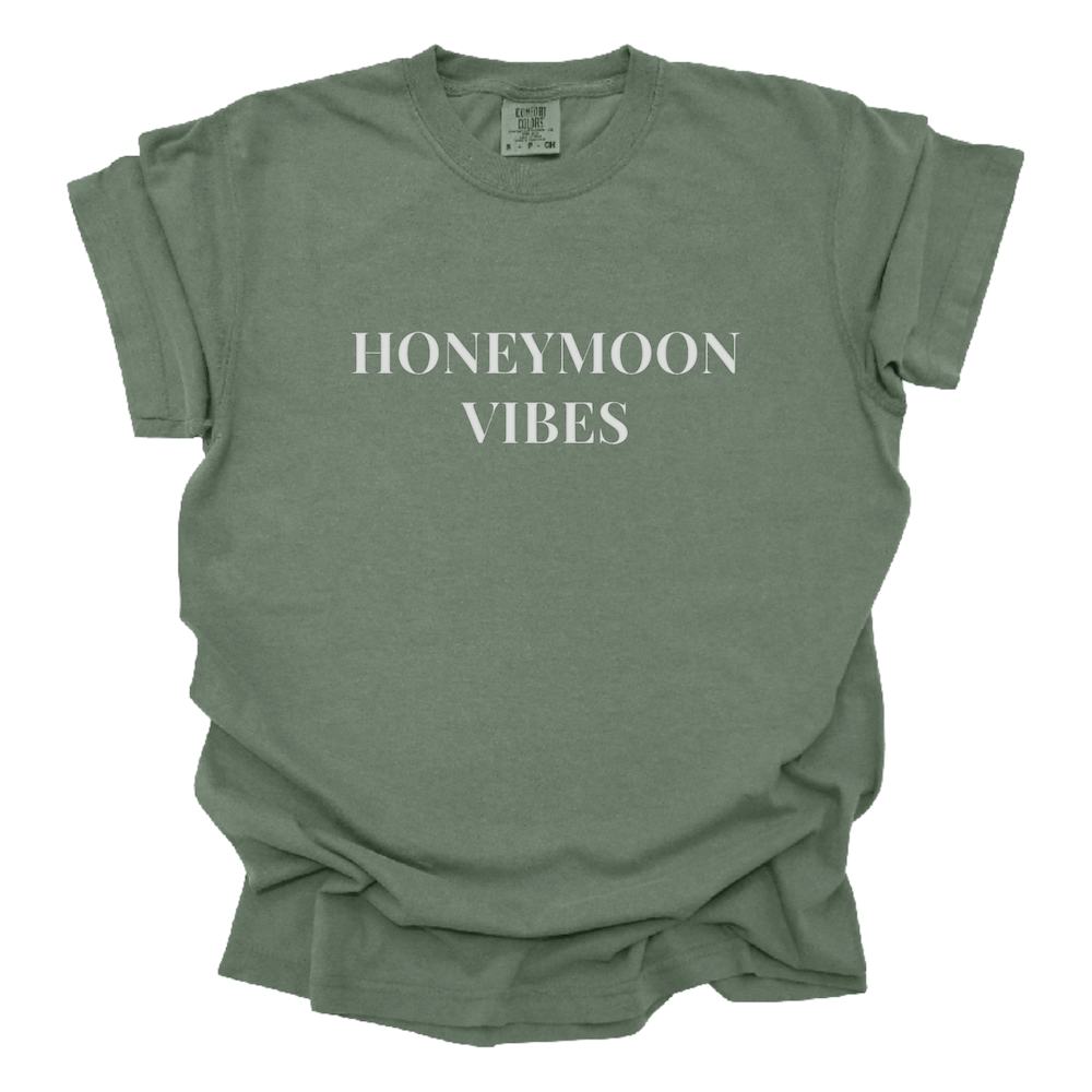 Honeymoon Vibes Puff Print T-Shirt - Embroidery - Tshirt