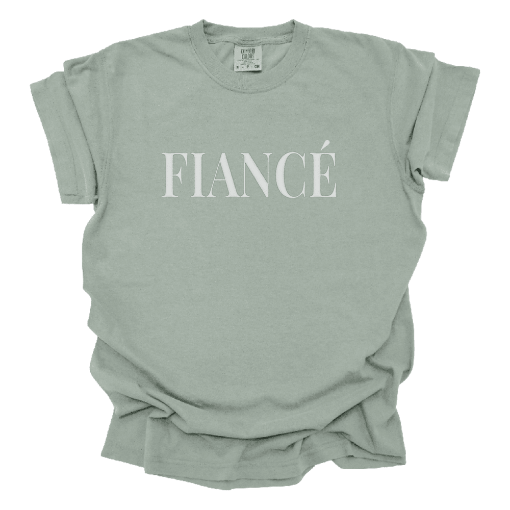 Fiance Puff Print T-Shirt - Embroidery - Tshirt