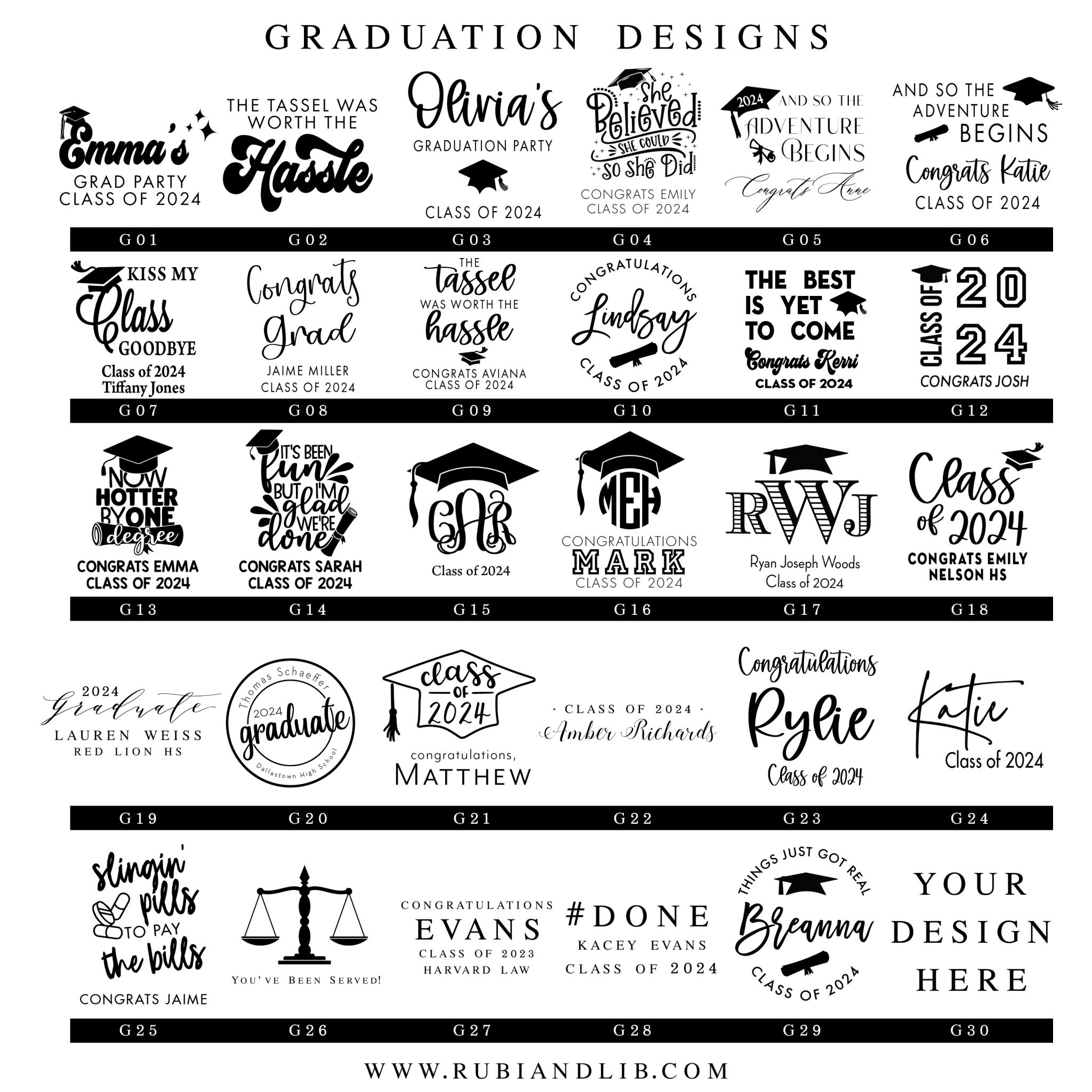 Graduation design options