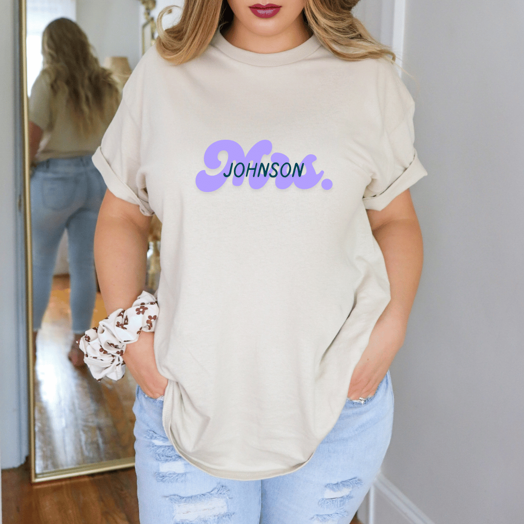 Fun Newlywed Personalized Tee - January Married Life Tee Design - Tshirt - DTF