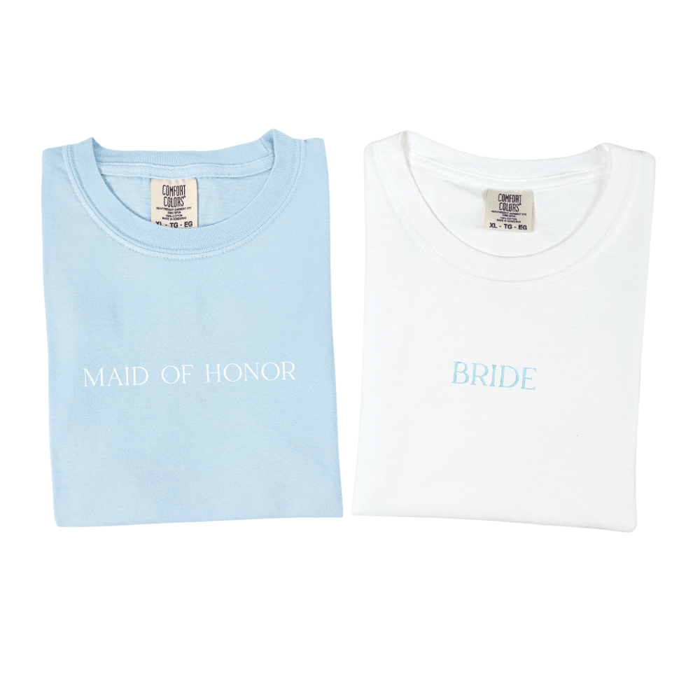 Bridal Party Embroidered T-Shirt - Embroidery - Tshirt