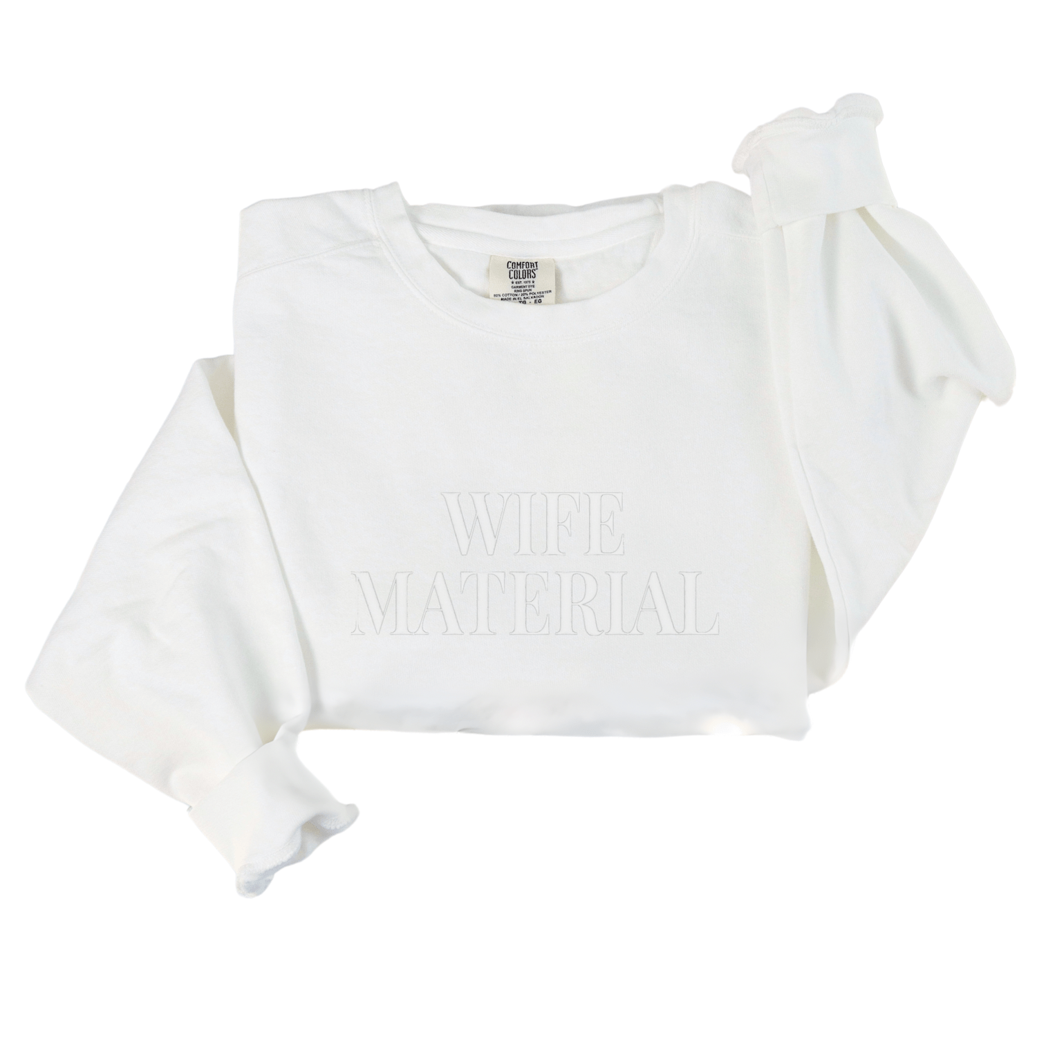 Wife Material Puff Comfort Colors Sweatshirt - Sweatshirt - Puff