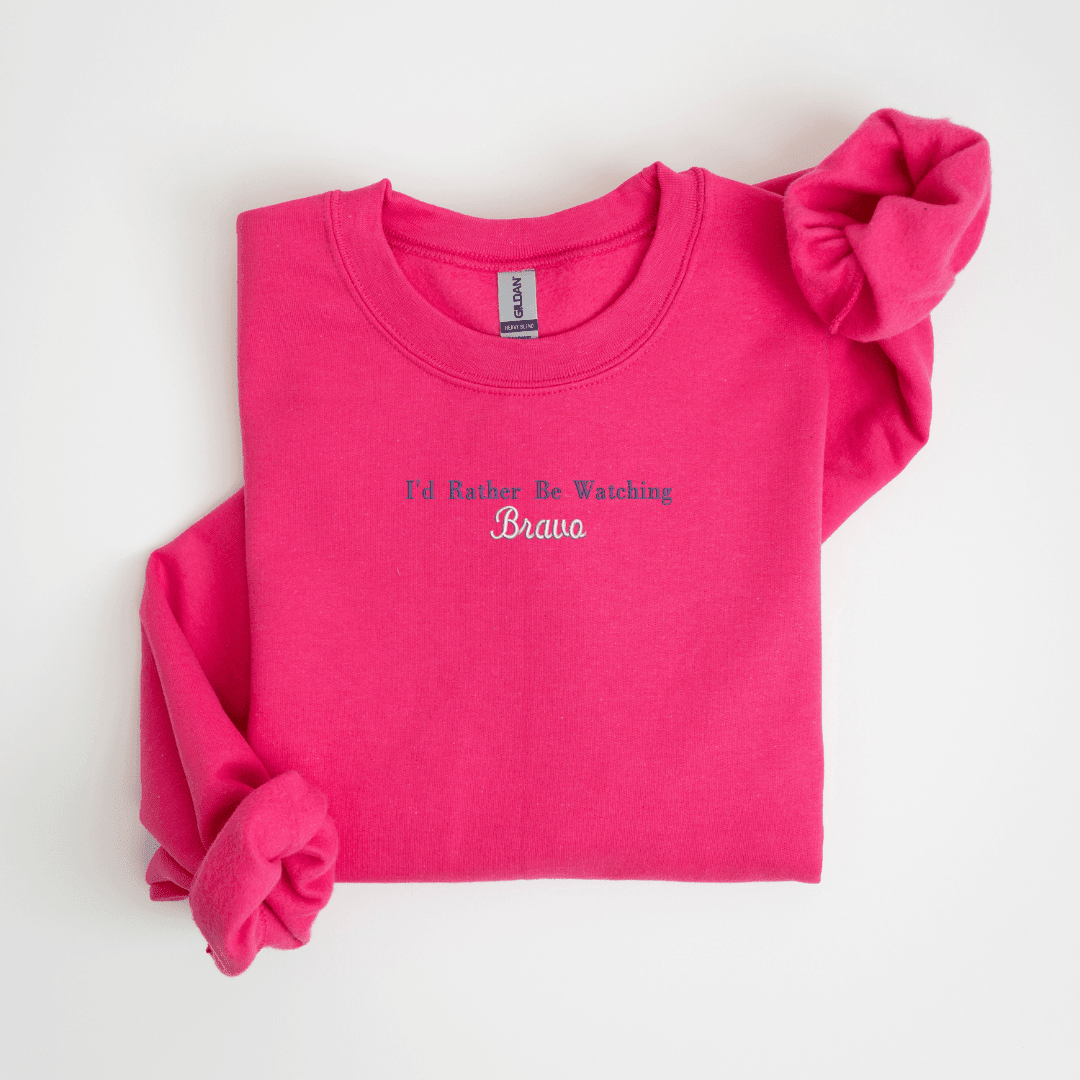 I'd Rather Be Watching Custom Sweatshirt - Sweatshirt - Embroidery