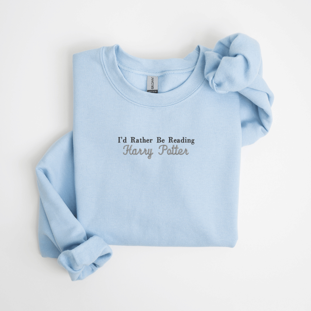 I'd Rather Be Reading Custom Sweatshirt - Sweatshirt - Embroidery