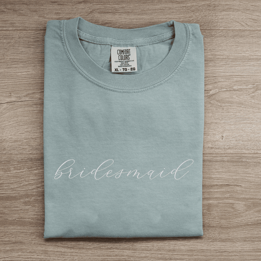 Personalized Bridal Party T-shirt - Embroidery - Tshirt