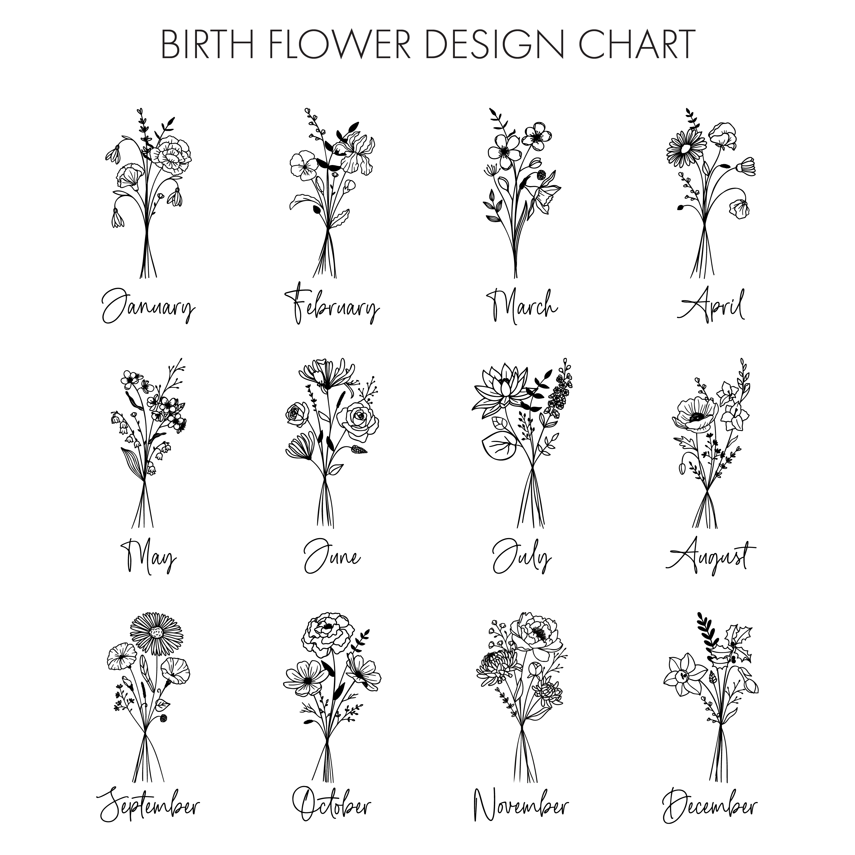 Birth Flower Personalized Tumbler - Skinny Tumbler - JDS