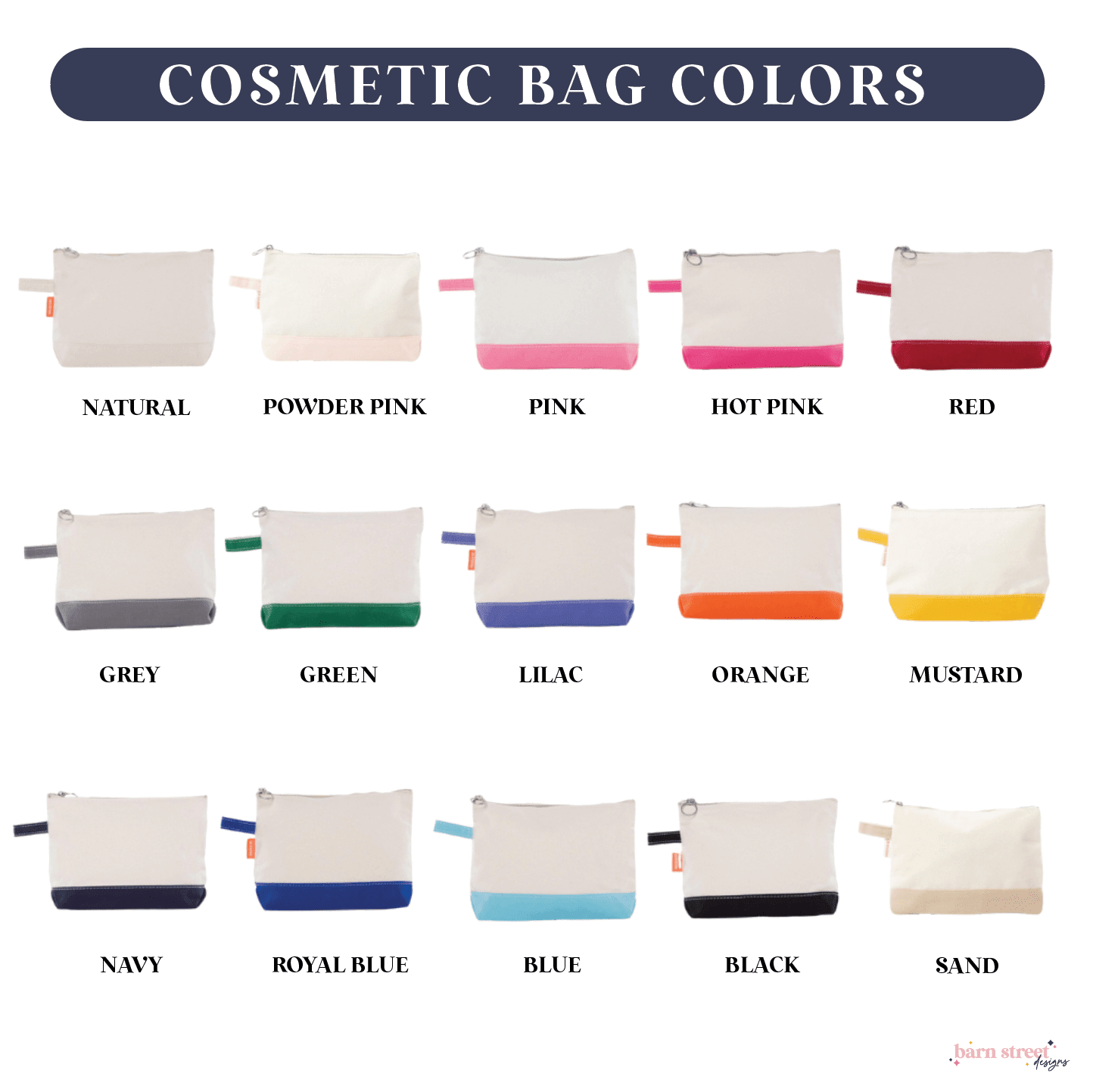 Personalized Canvas Tote and Cosmetic Bag Set - Embroidery - Tote Bag