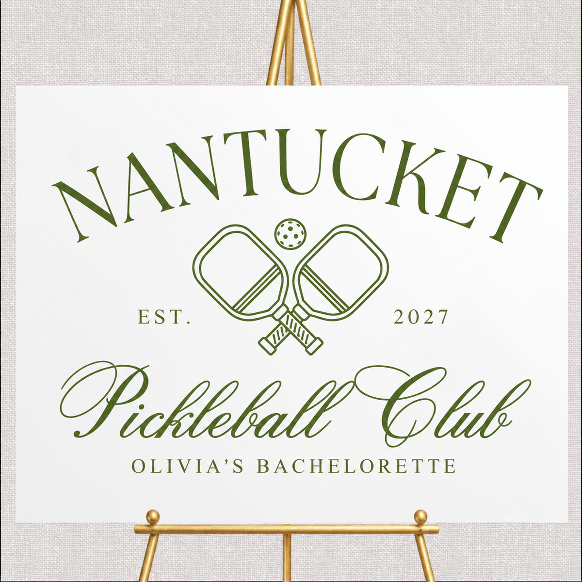 Pickleball Club Acrylic Bachelorette Sign