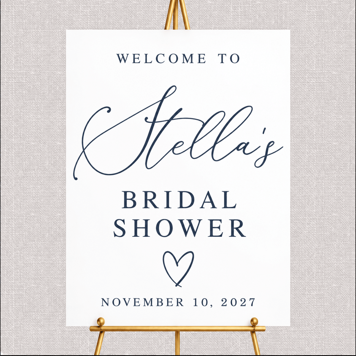 Simplistic & Modern Acrylic Bridal Shower Sign