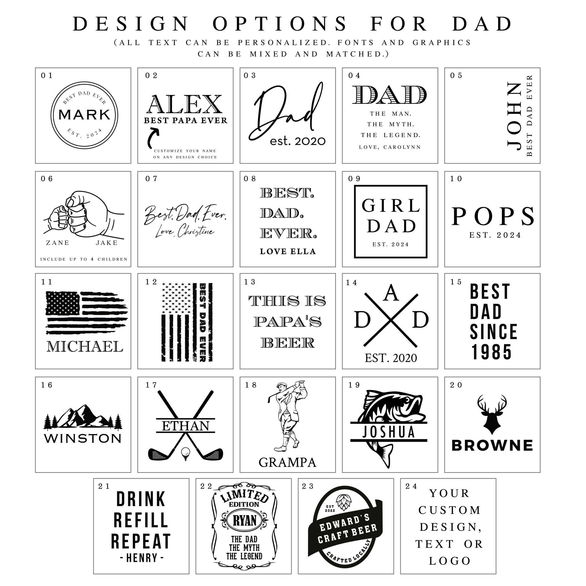 Dad Custom Metal Can Coolers