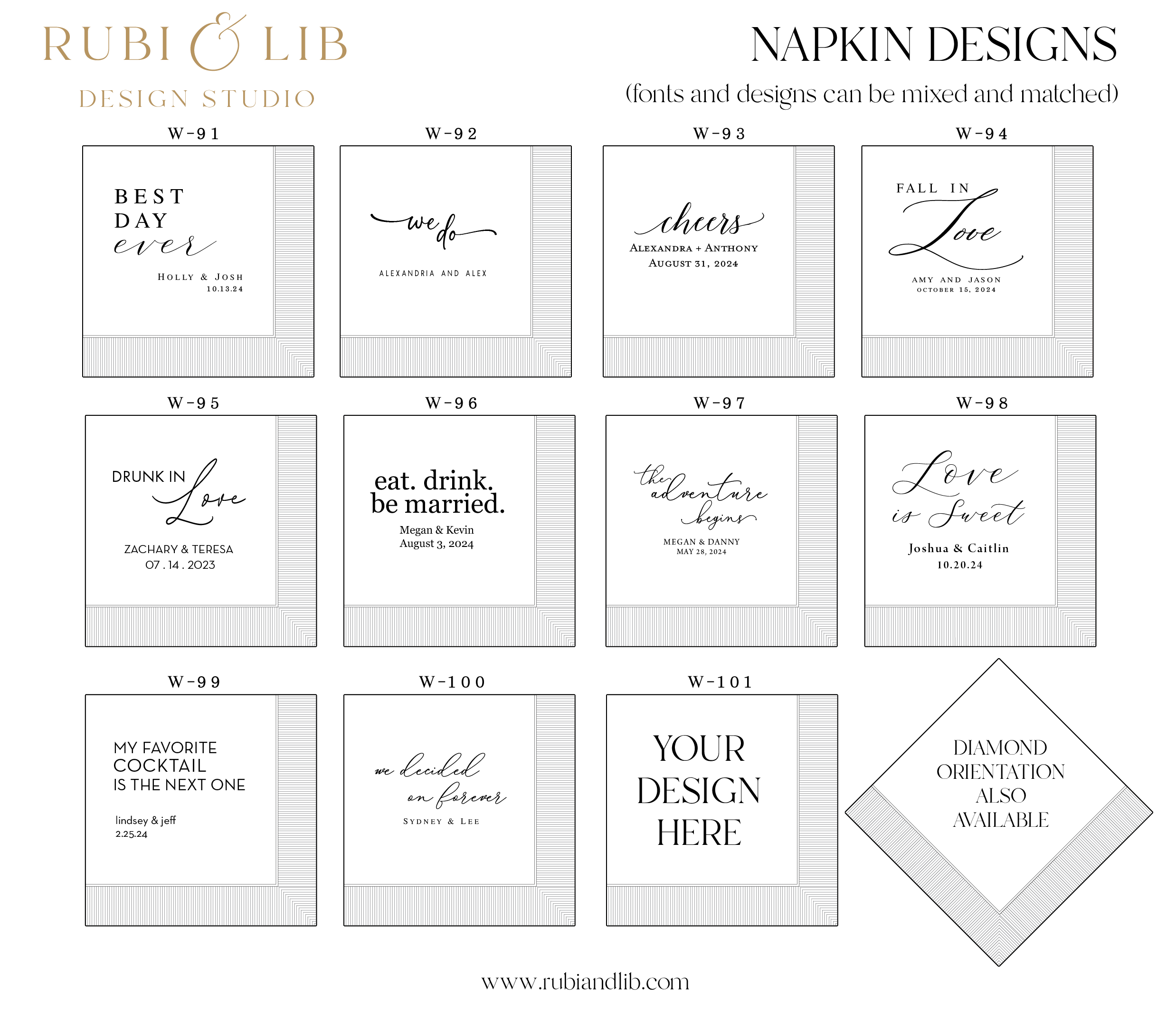 Fun Sayings Wedding Napkins - Napkins - Foil Stamped