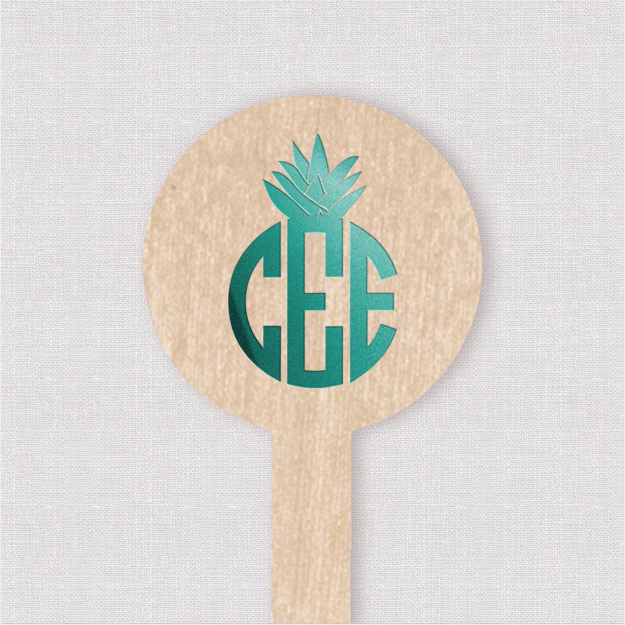 Pineapple Monogram Drink Stir Stick