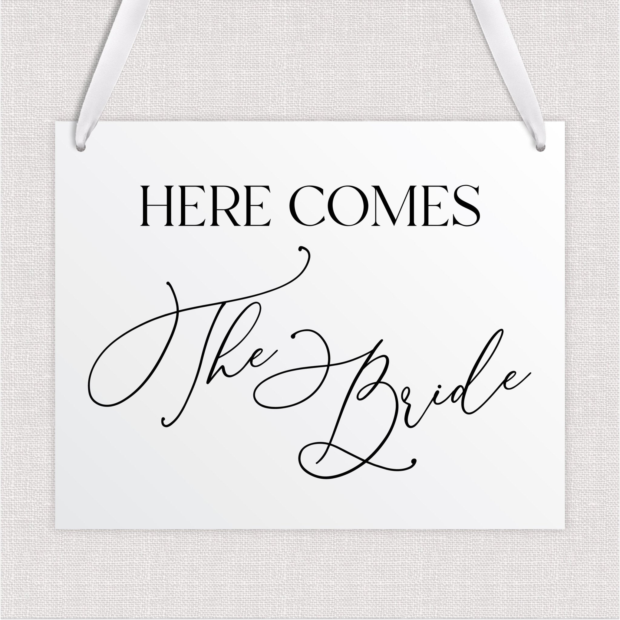 Here Comes The Bride Acrylic Wedding Sign