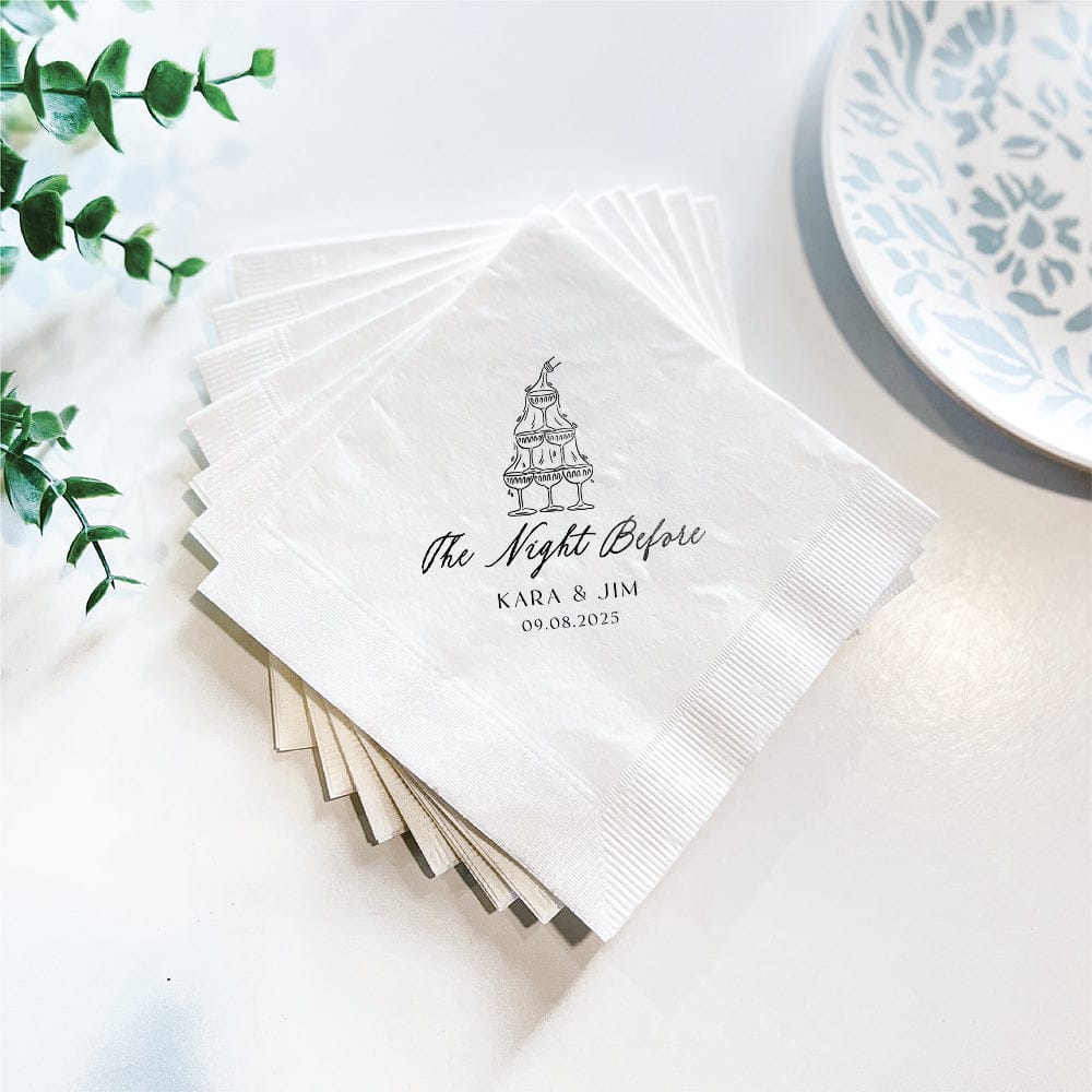 Sip the Night Before Rehearsal Dinner Wedding Napkins