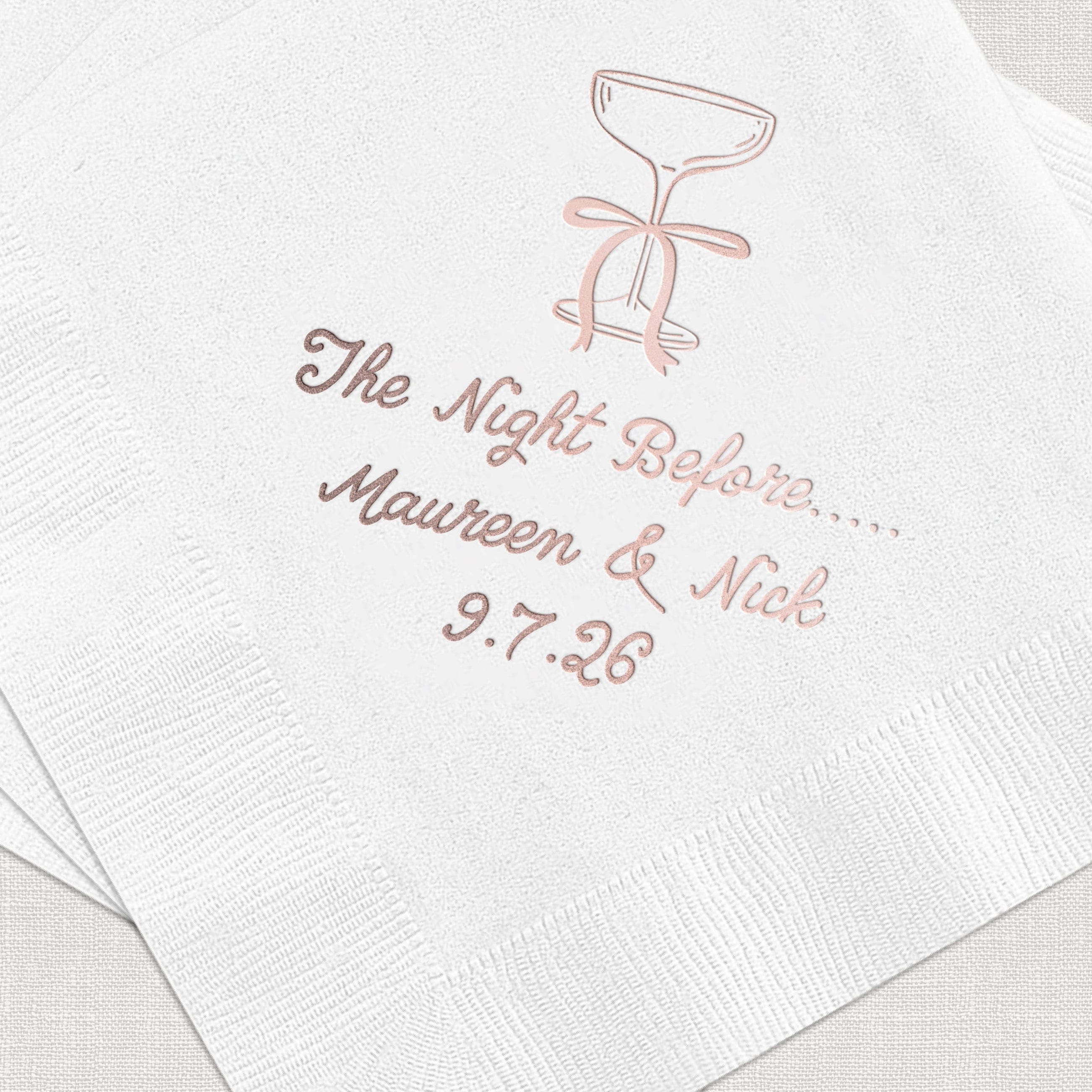 The Night Before Whimsical Rehearsal Dinner Wedding Napkins