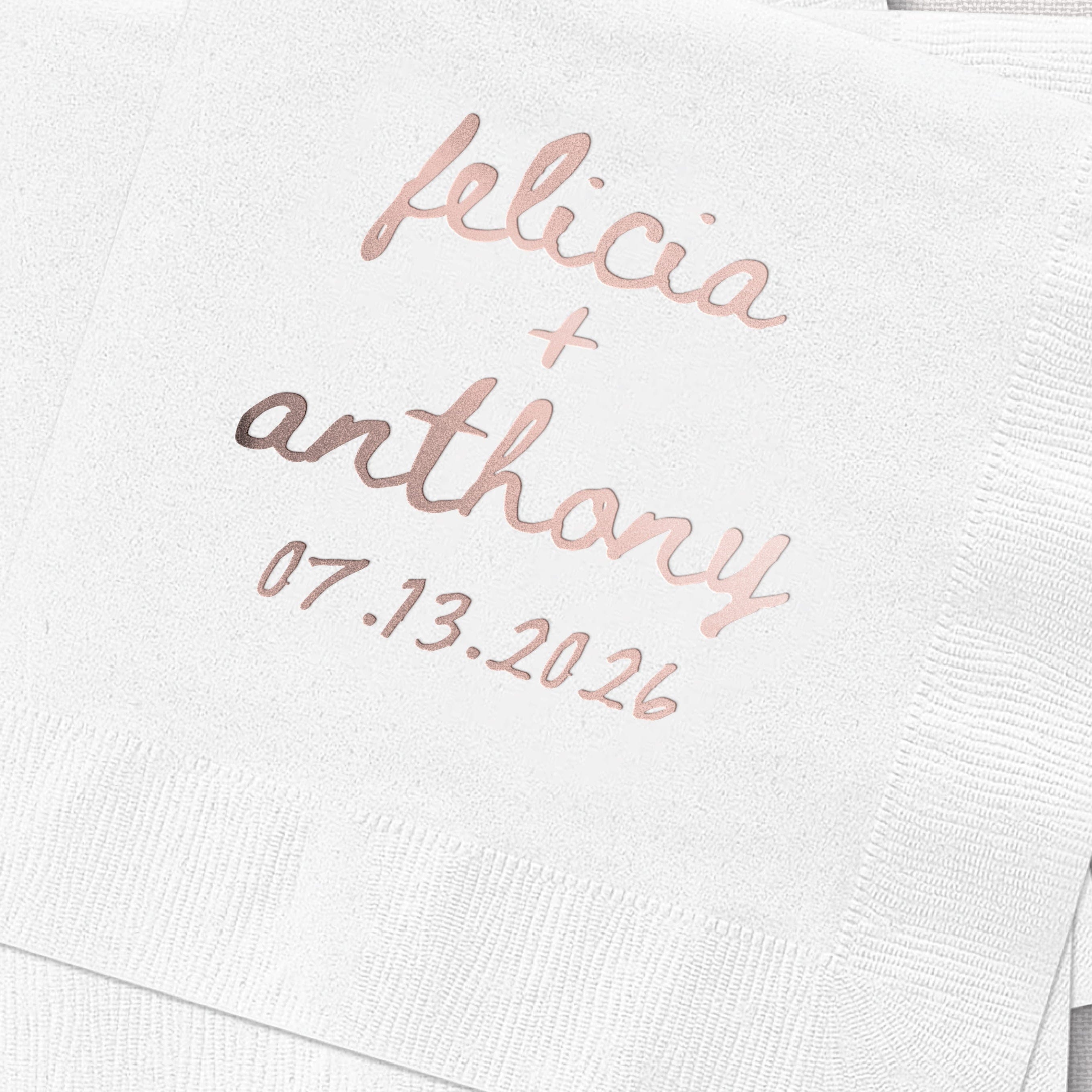 First Names Personalized Wedding Cocktail Napkins