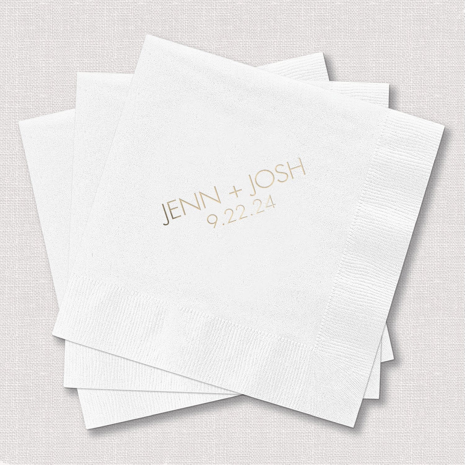 Block Font Wedding Napkins