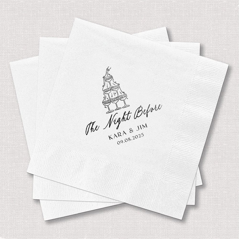Sip the Night Before Rehearsal Dinner Wedding Napkins