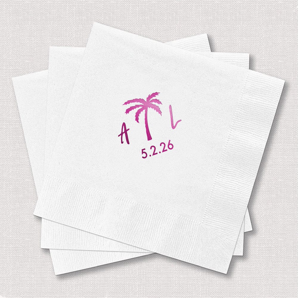 Palm Tree Wedding Napkins