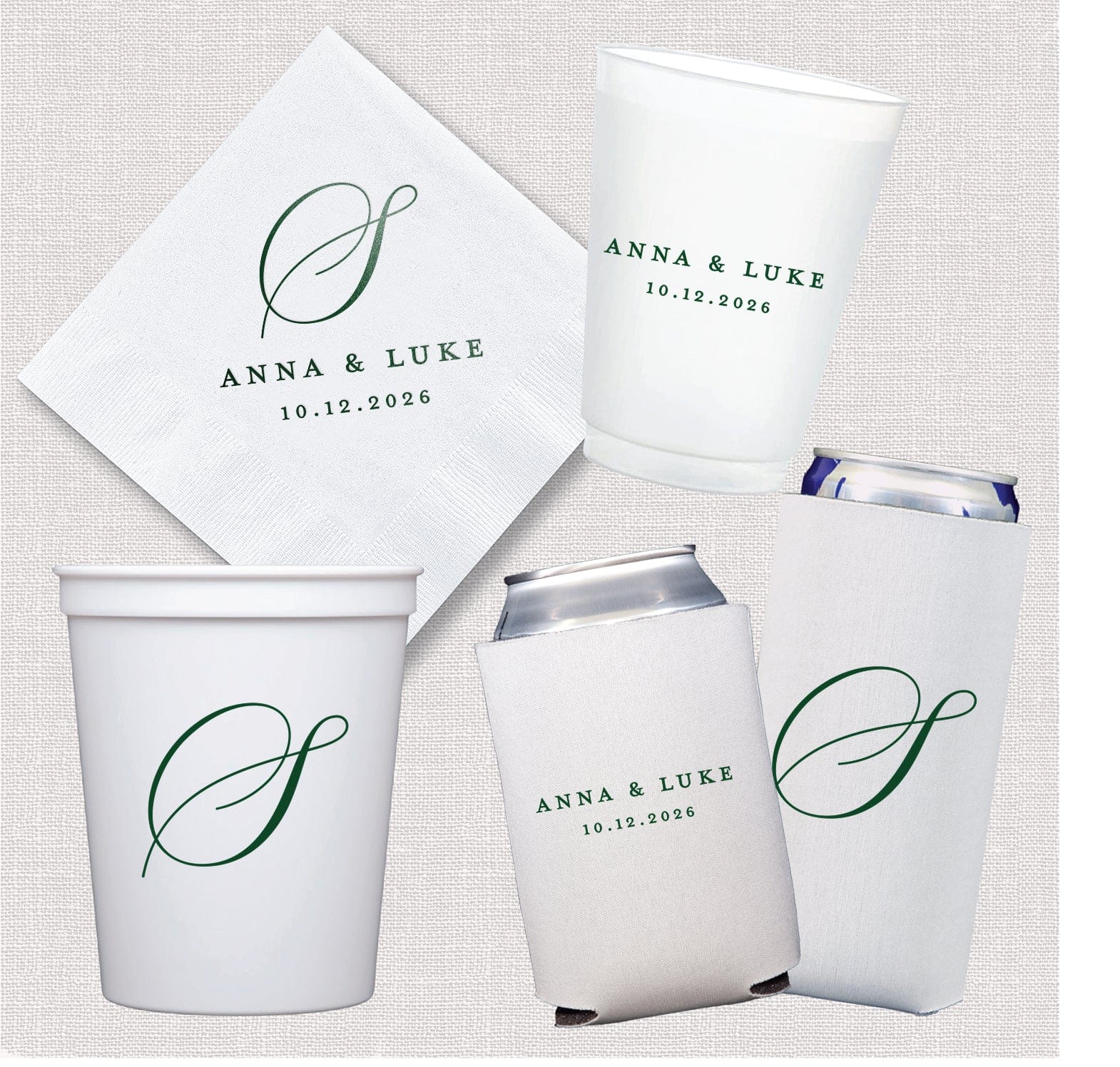 Classic Monogram Wedding Collection | Personalized Wedding Bundle