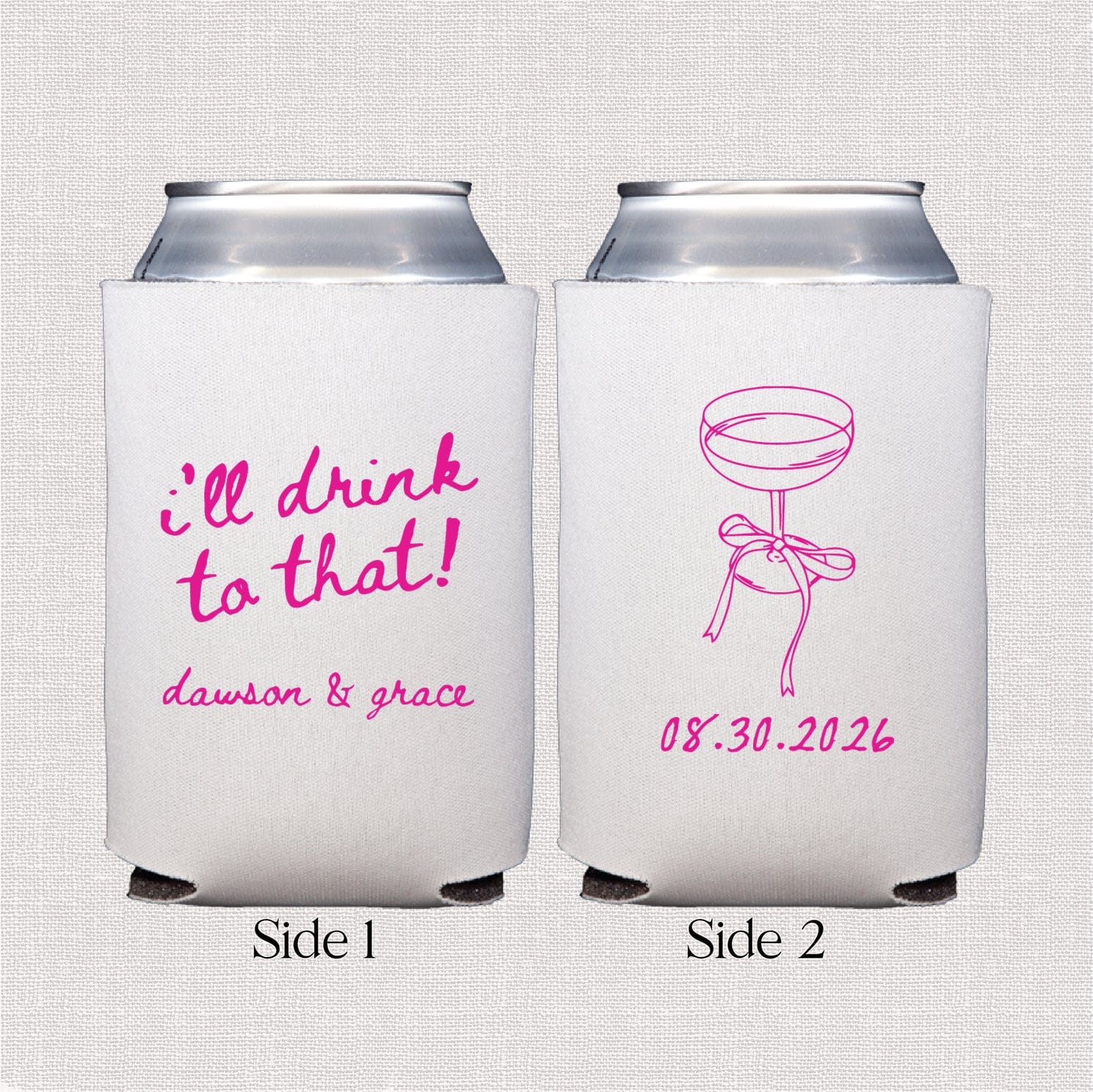 Cheers to Love Wedding Collection | Standard & Slim Can Cooler Bundle