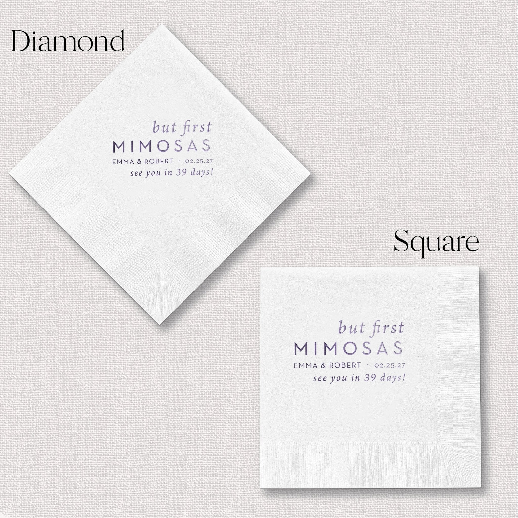 But First Mimosas Cocktail Napkins
