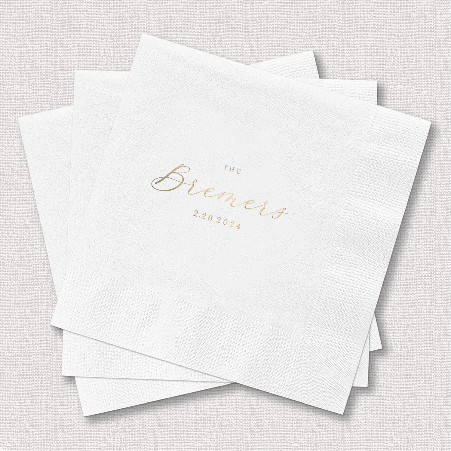 Last Name Wedding Napkins