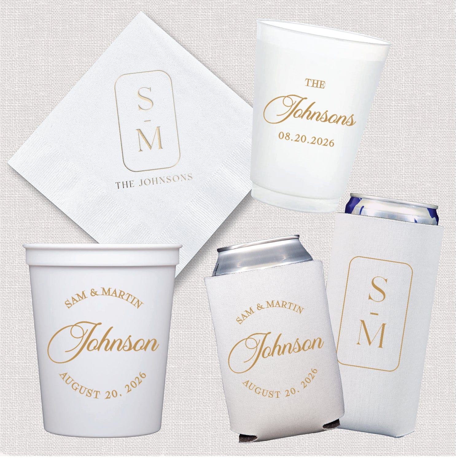 Modern Monogram Wedding Collection | Personalized Wedding Bundle