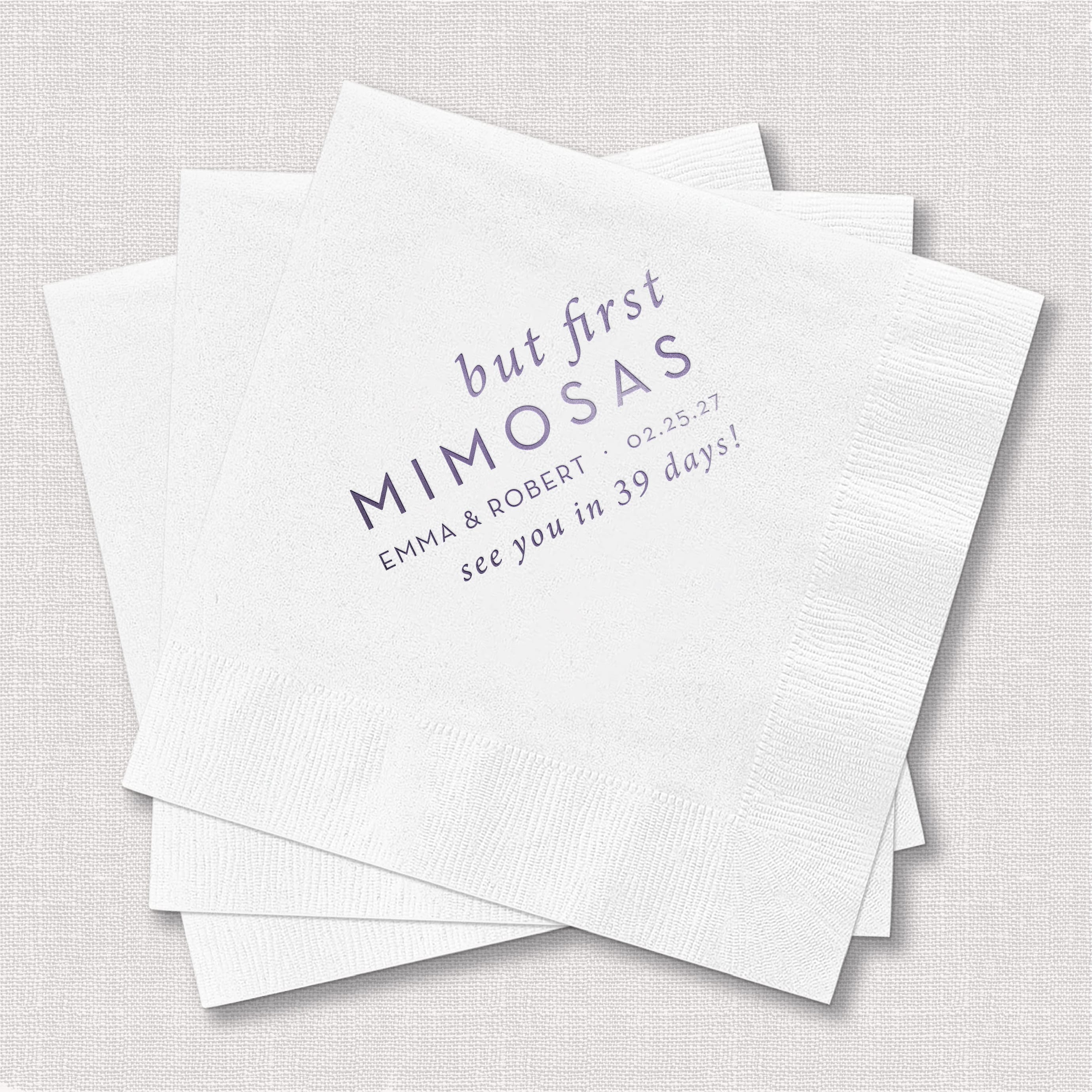 But First Mimosas Cocktail Napkins