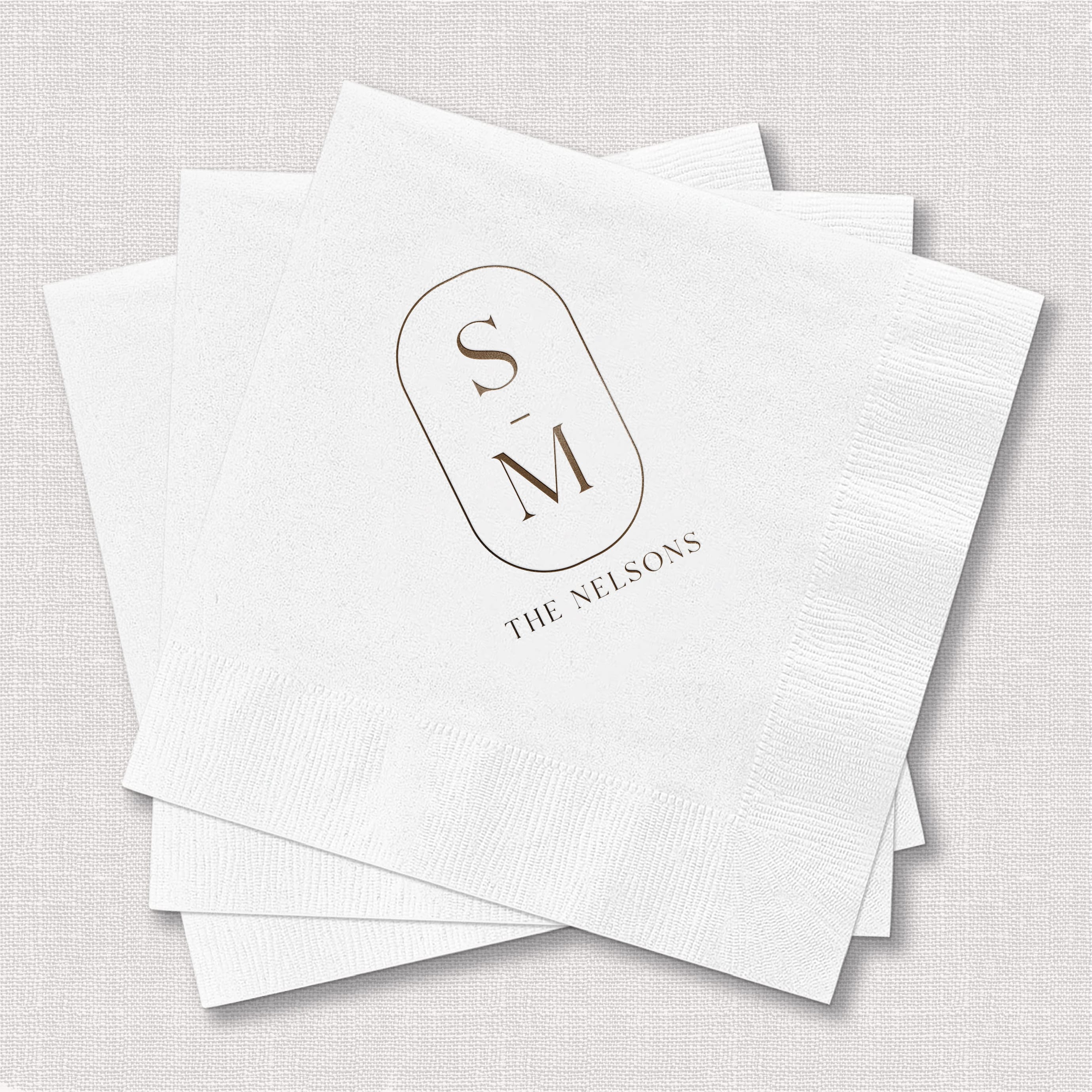 Custom Initials Wedding Napkins