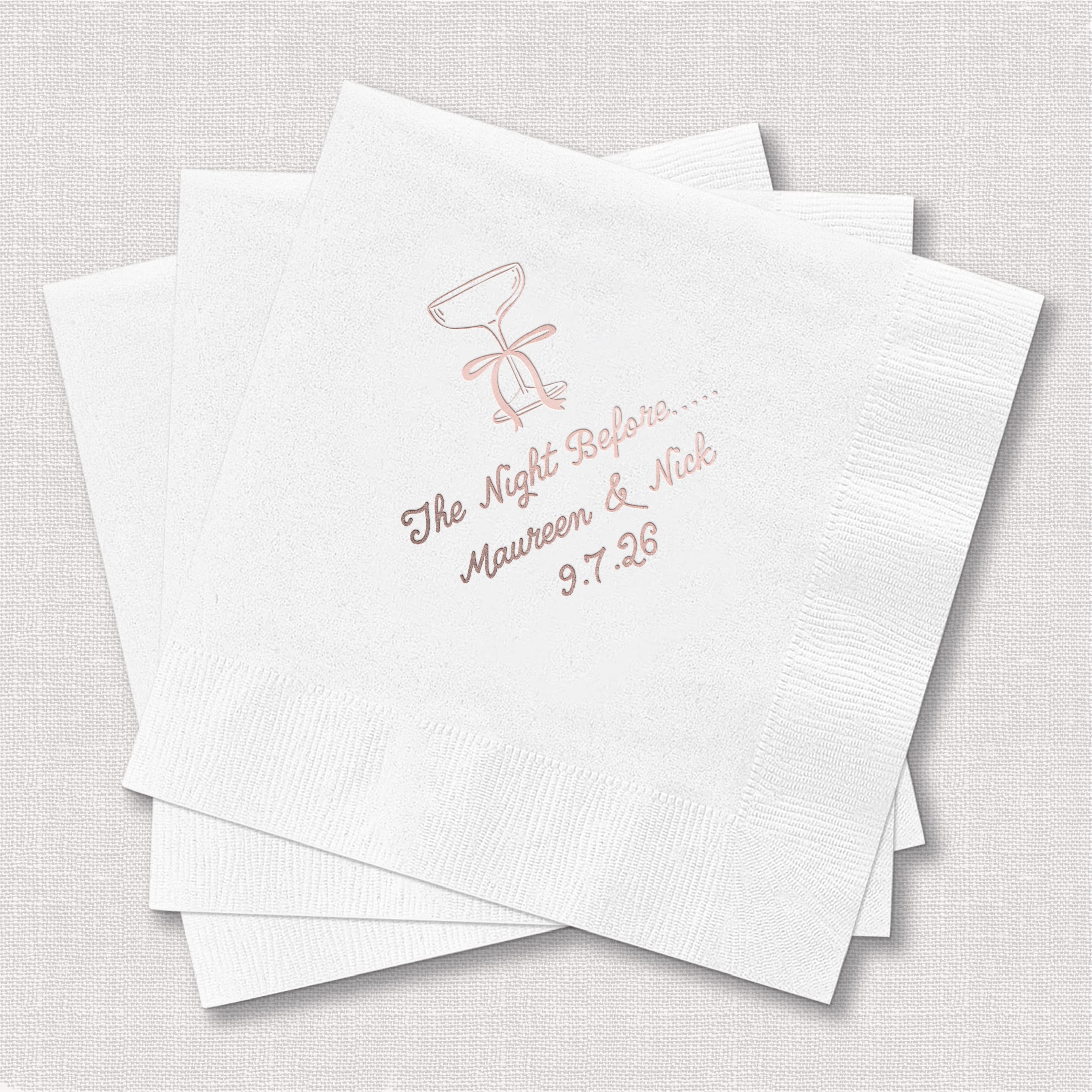 The Night Before Whimsical Rehearsal Dinner Wedding Napkins