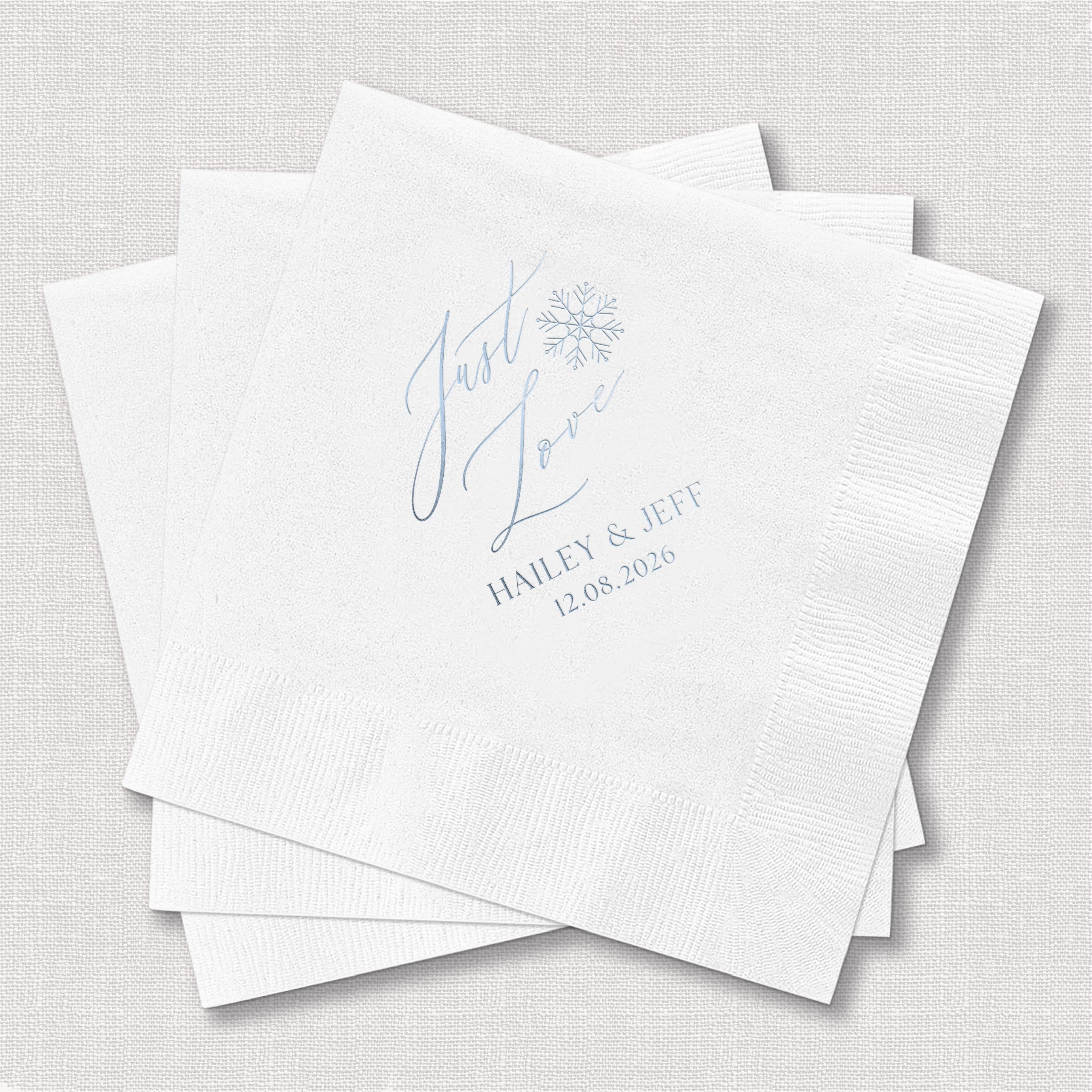 Just Love Personalized Wedding Napkins