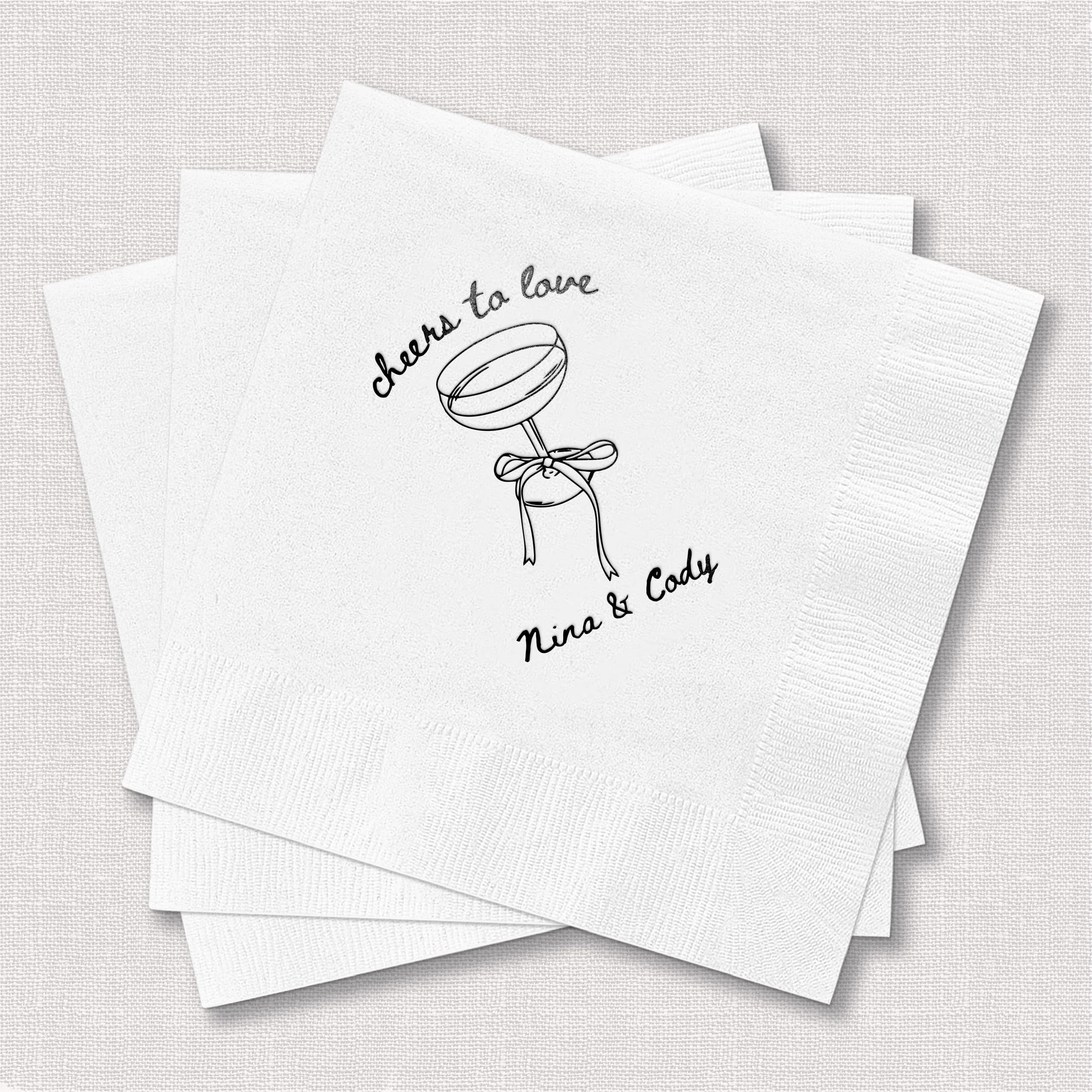 Cheers to Love Wedding Napkins
