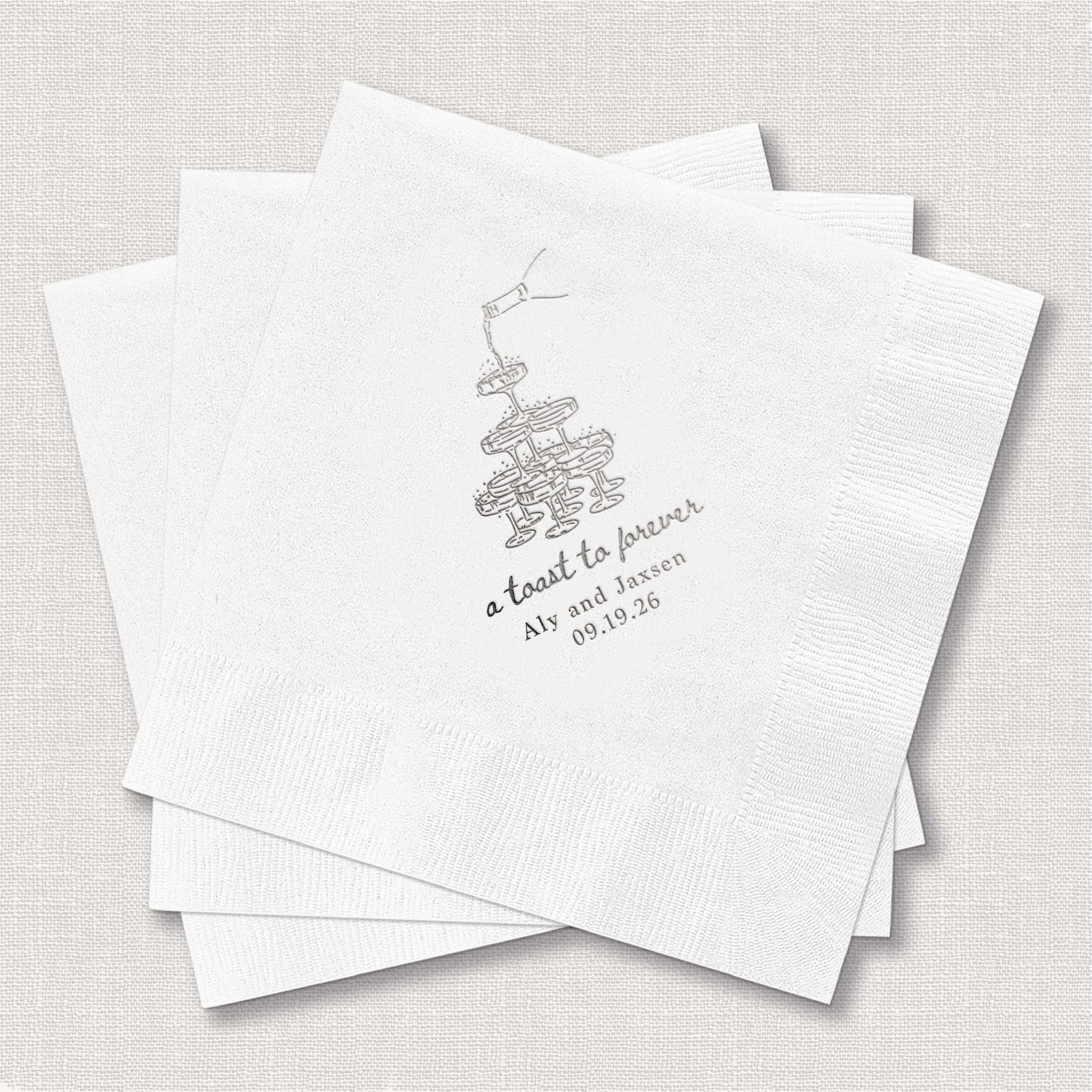 A Toast to Forever Wedding Napkins
