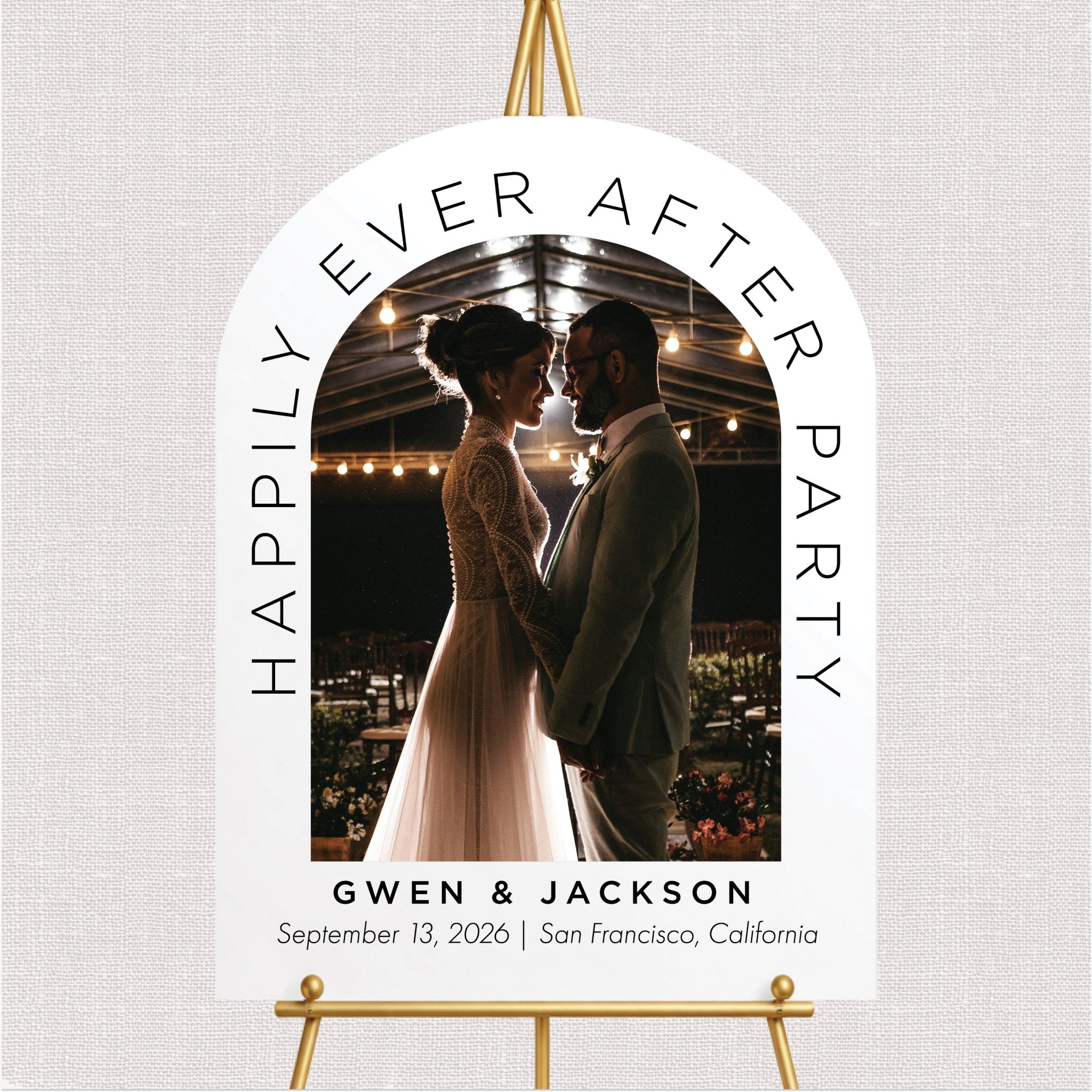 Happily Ever After Party Custom Photo Wedding Sign