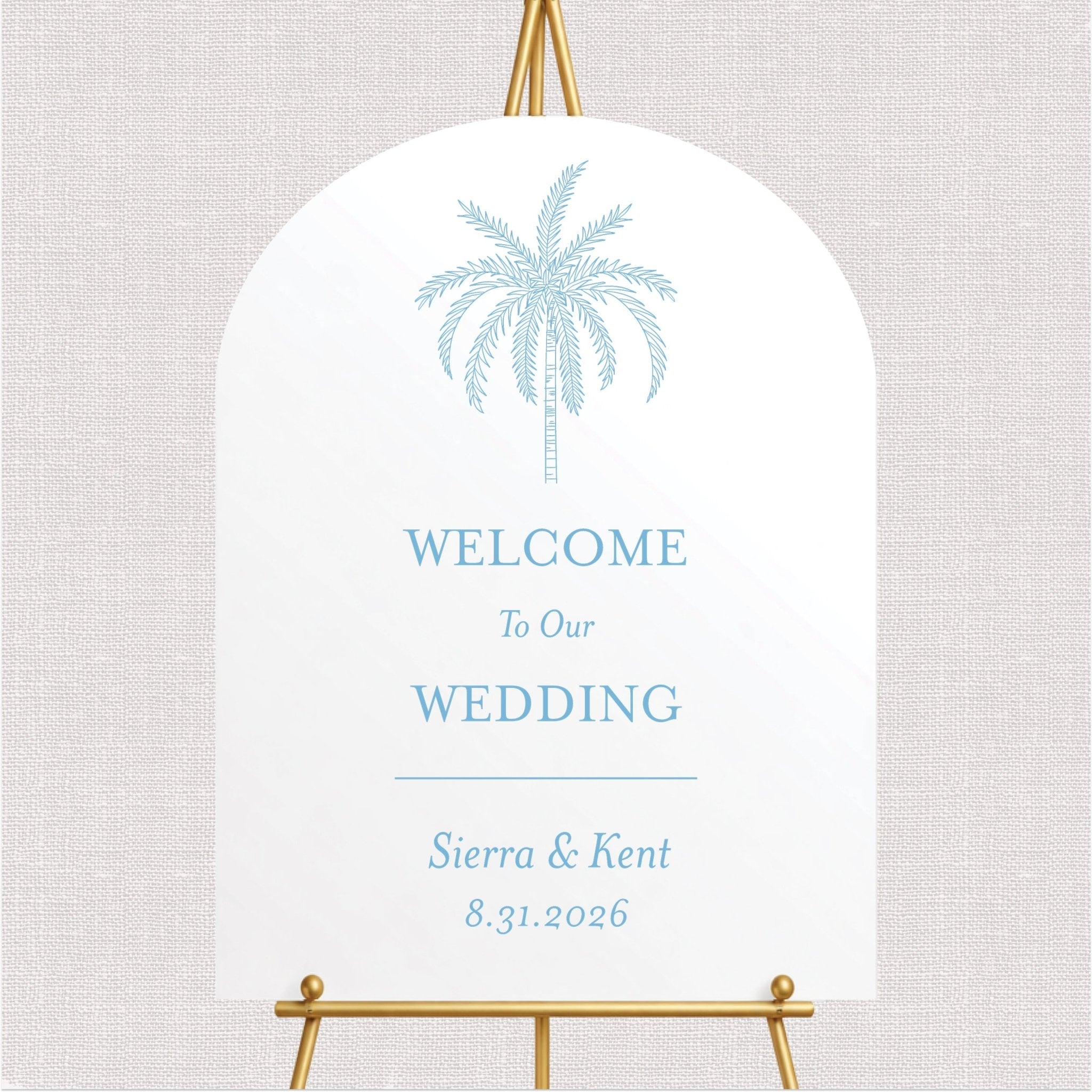 Palm Tree Wedding Welcome Sign