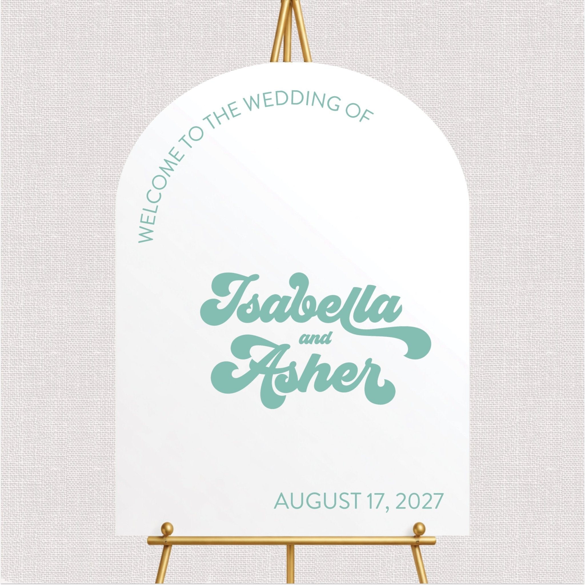 Retro Wedding Welcome Sign