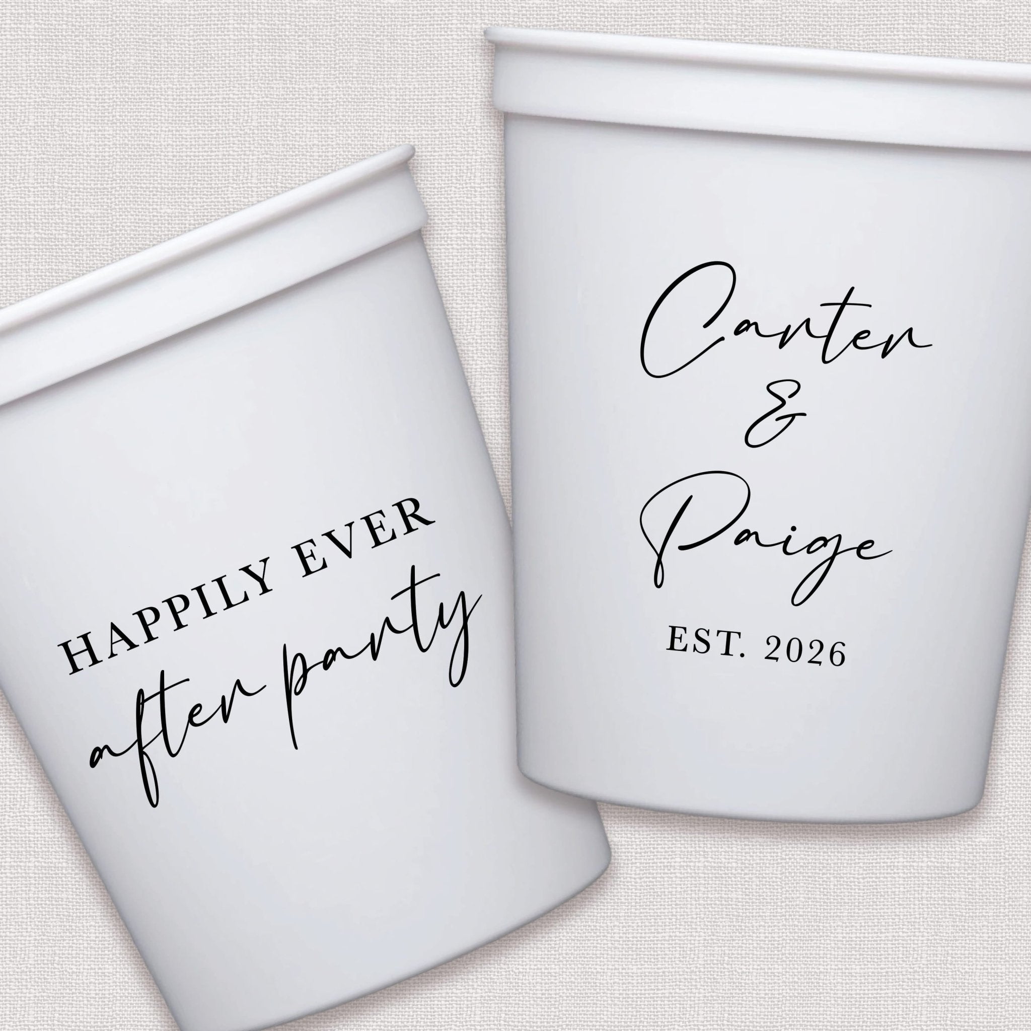 Happily Ever After Party Wedding Stadium Cups