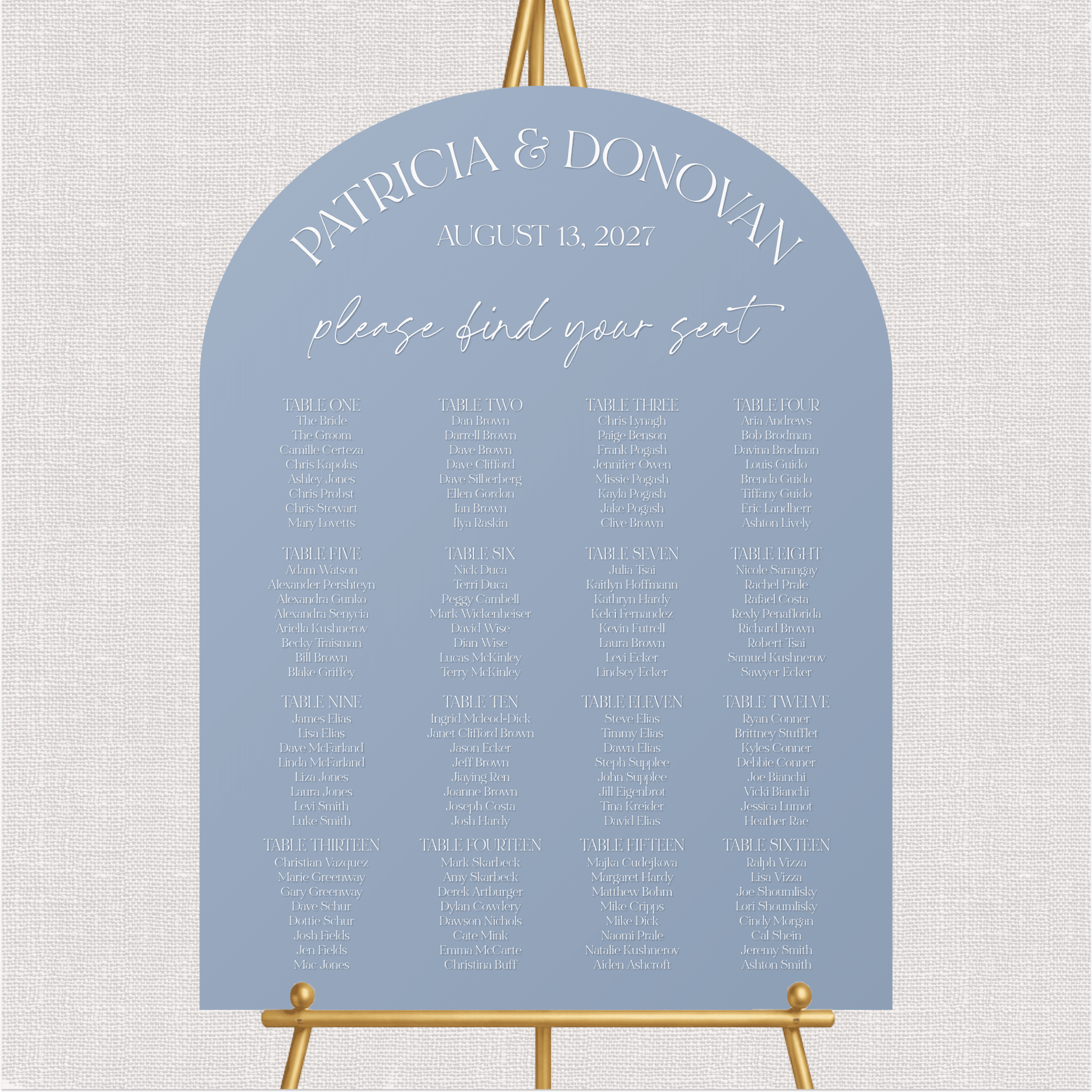 Simple Wedding Seating Chart Sign