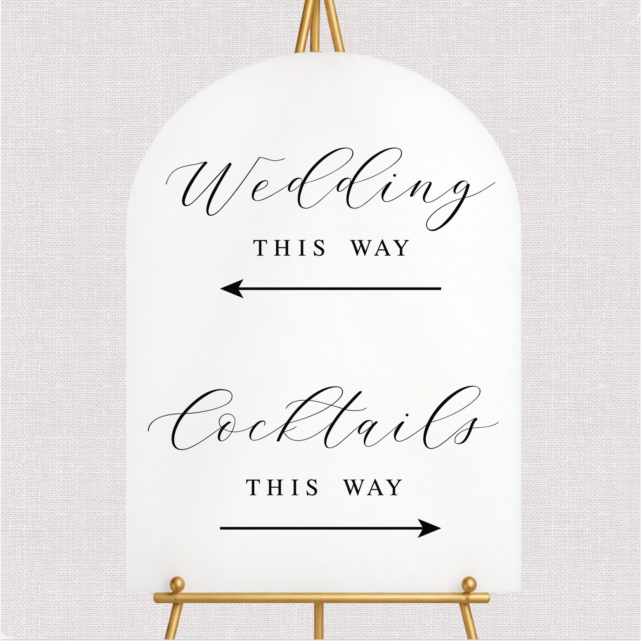 Wedding & Cocktails Directional Ceremony Sign