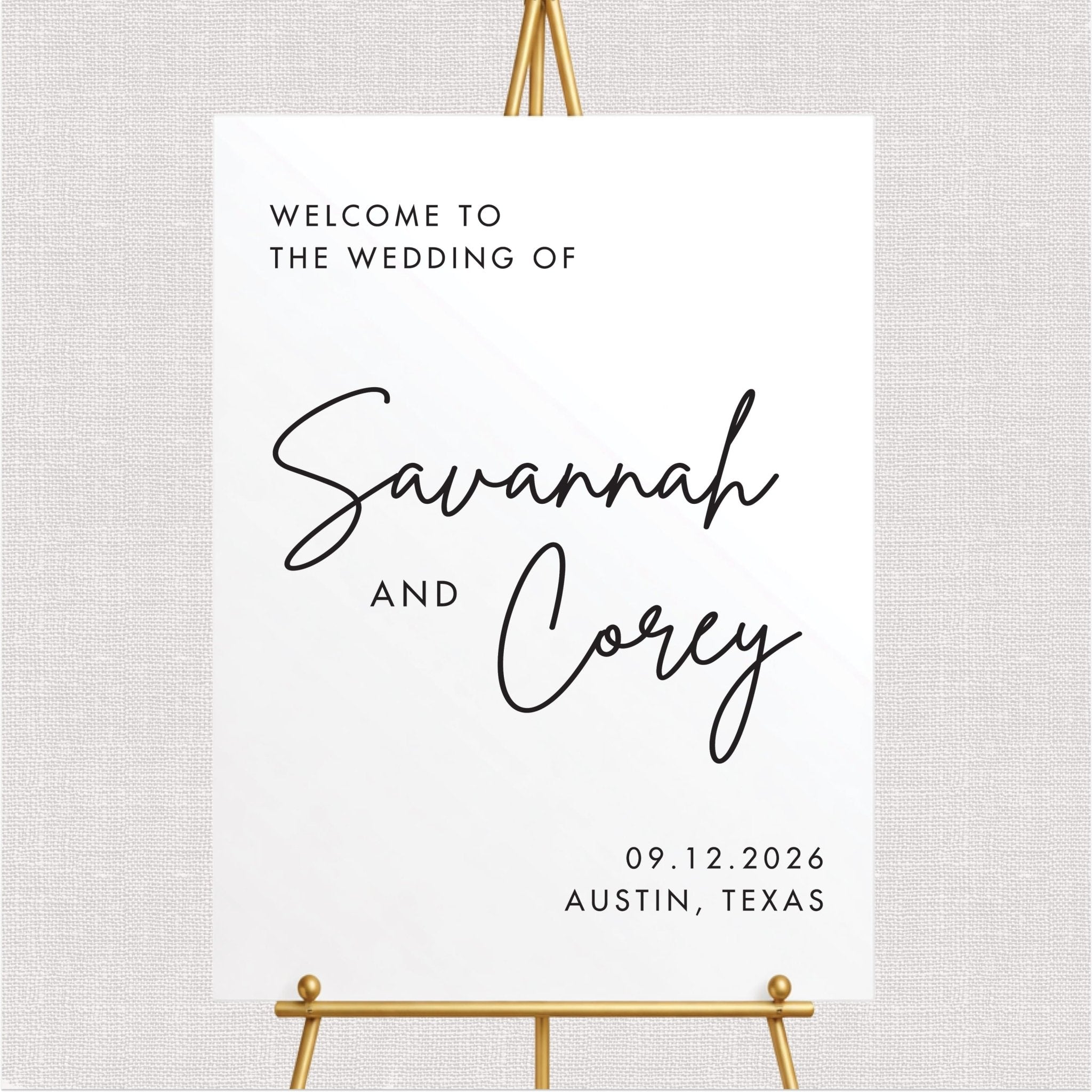 Welcome to the Wedding of Sign